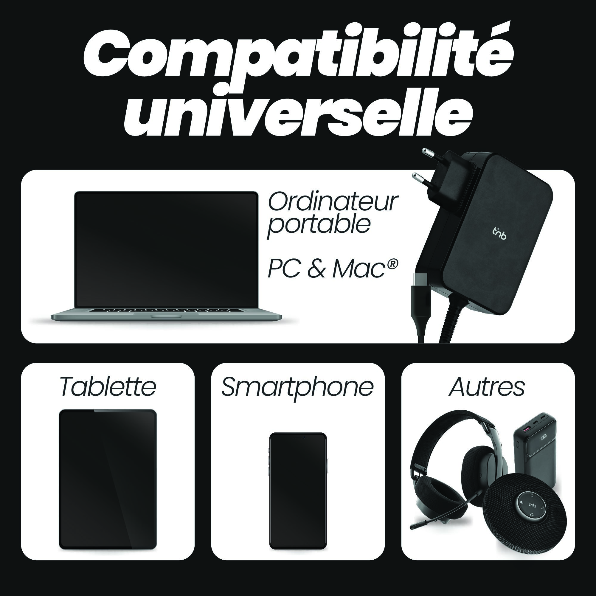 Chargeur universel USB-C 90W5