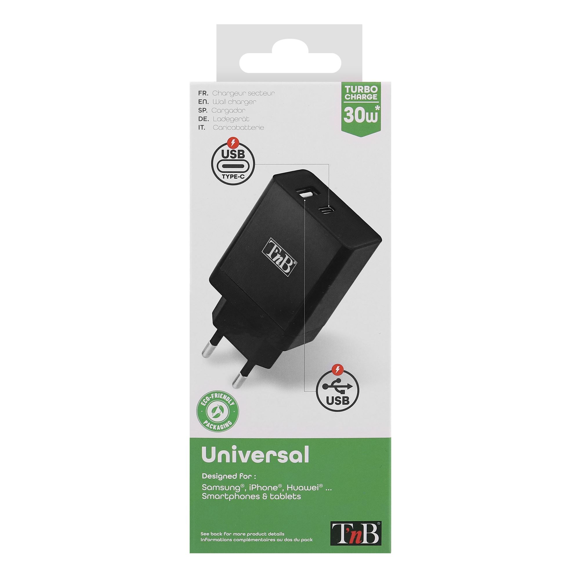 1 USB Type-C Power Delivery + cargador de red USB-A de 30W6