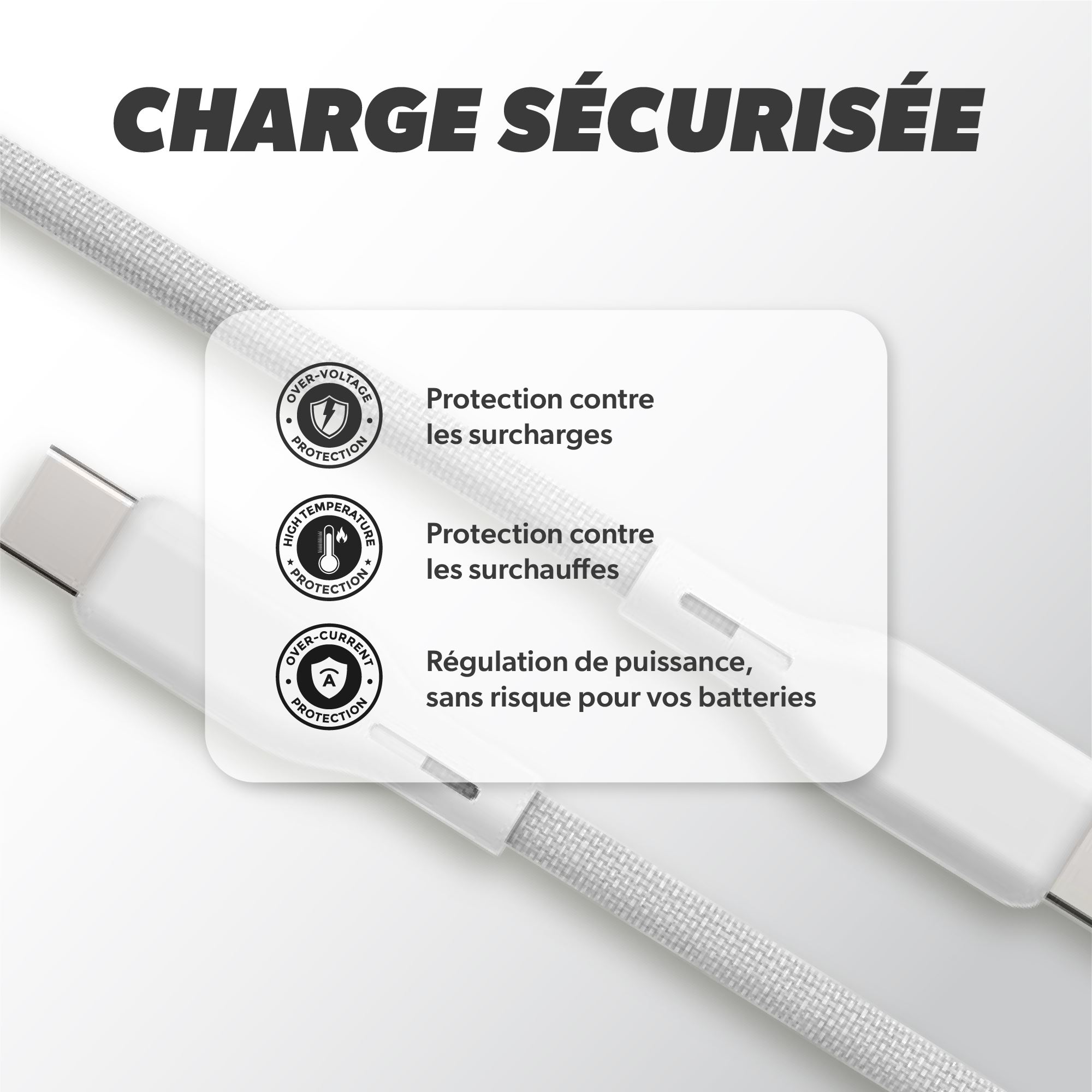 1 cargador de red USB-C de 30 W + cable USB-C Power Delivery blanco6