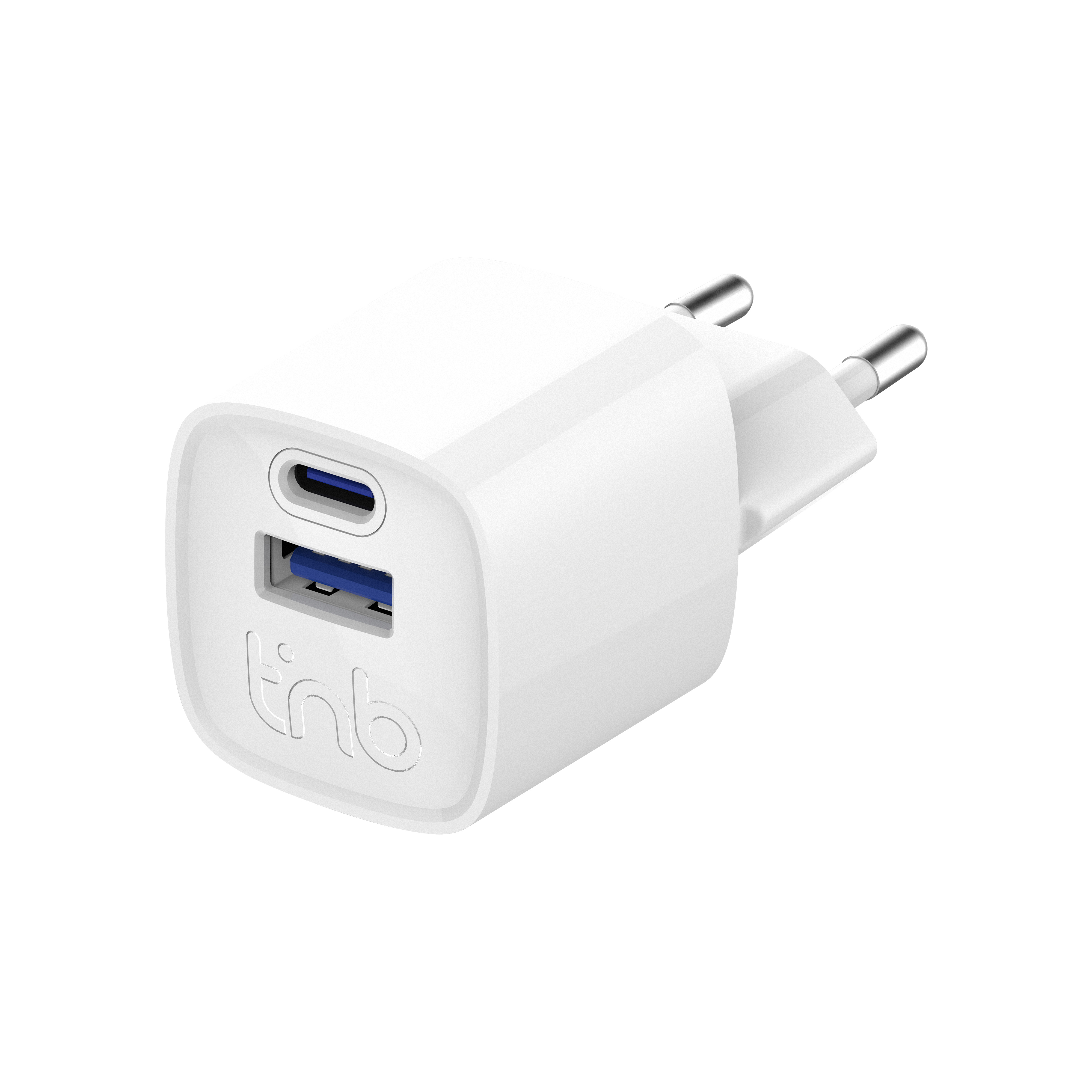 Chargeur secteur 1 USB-C + 1USB-A GAN 20W4