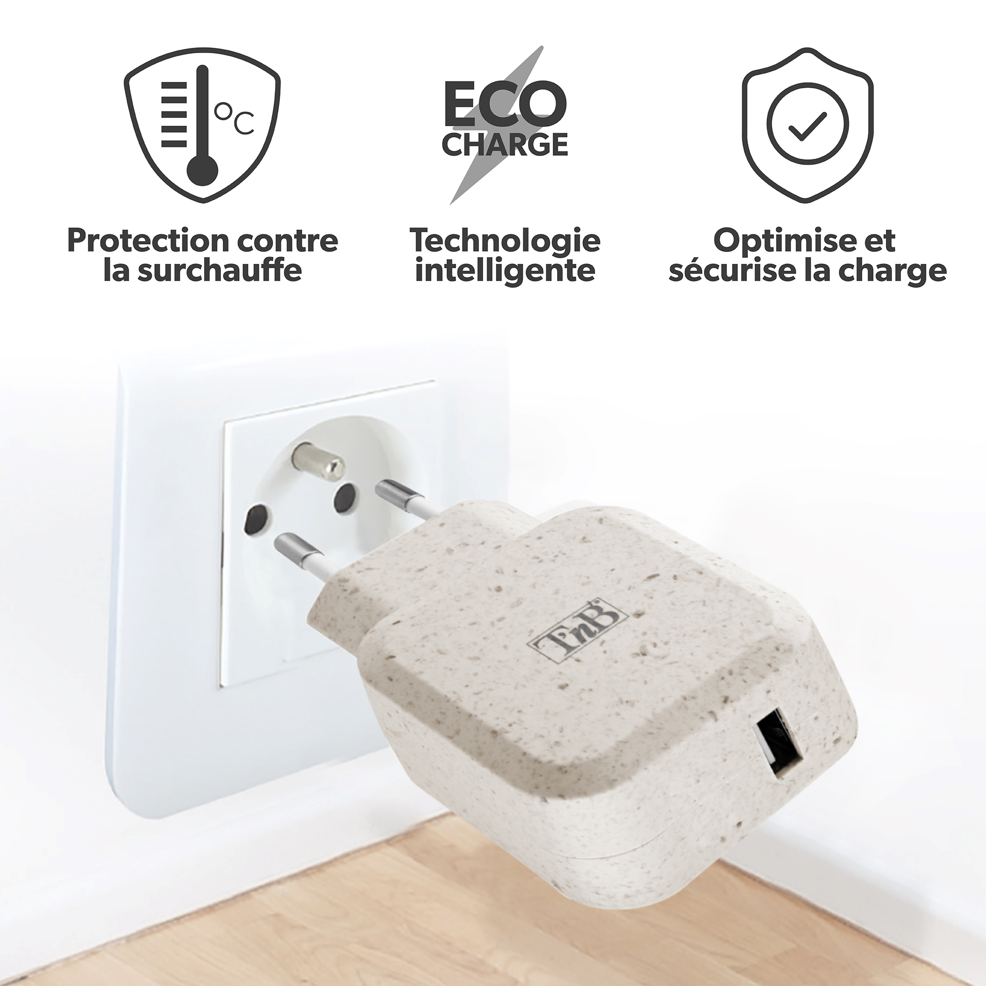 Chargeur secteur 1 USB éco conçu6