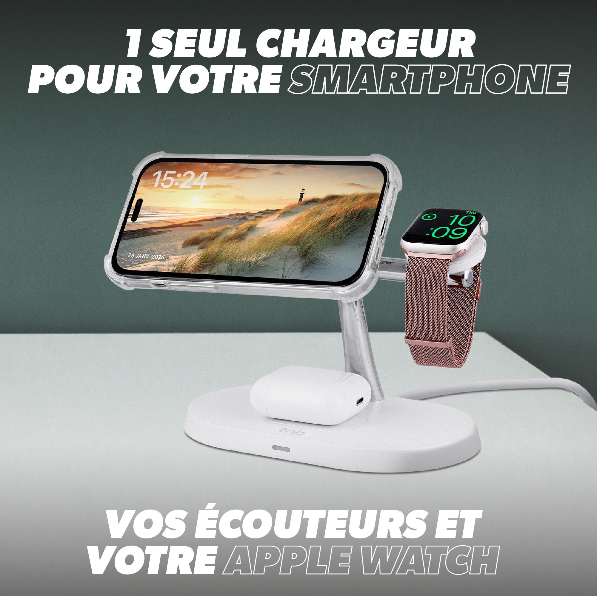 Station de charge sans fil 3 en 13