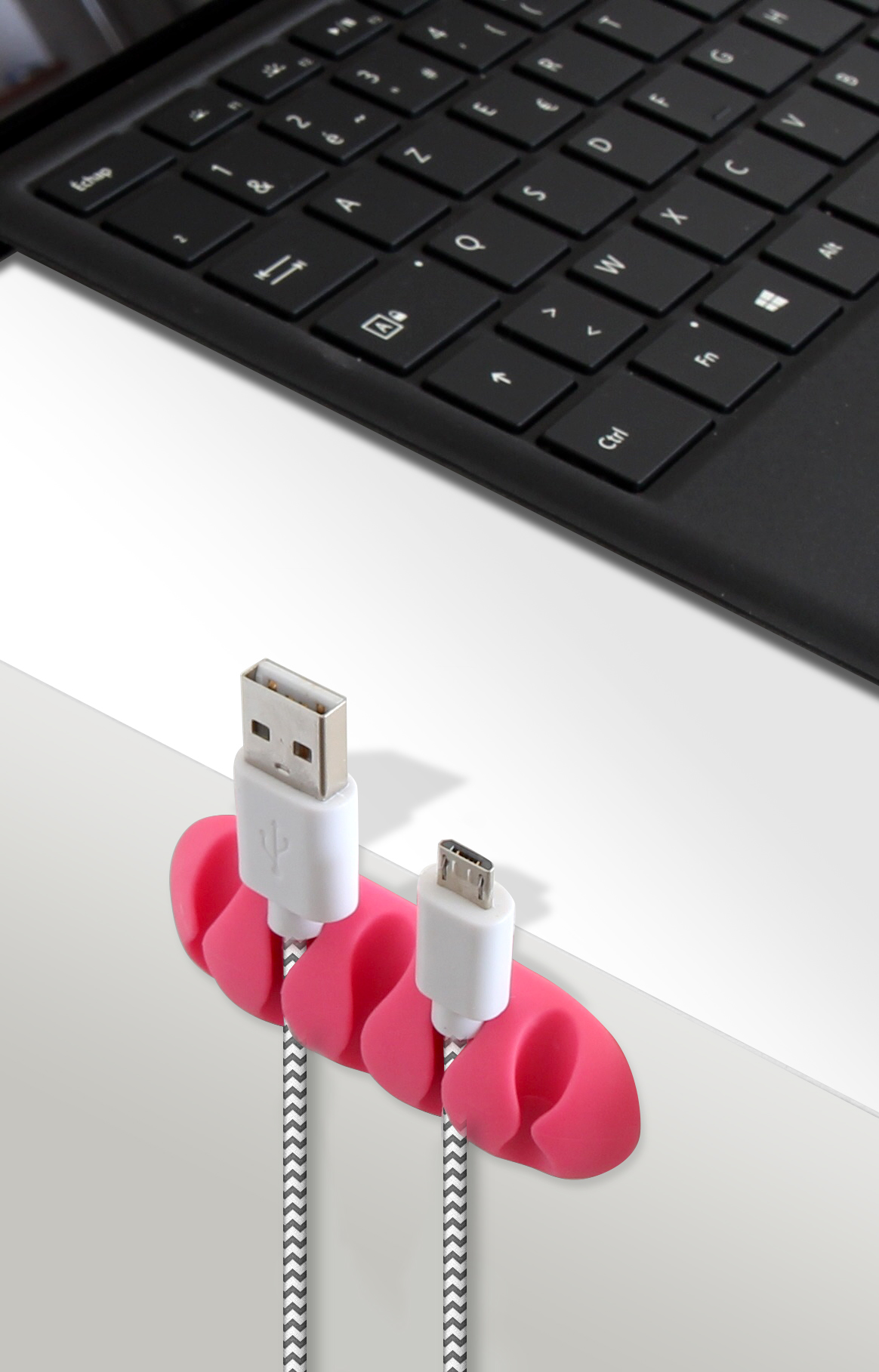 Fasteners for 5 cables x 2 pink2