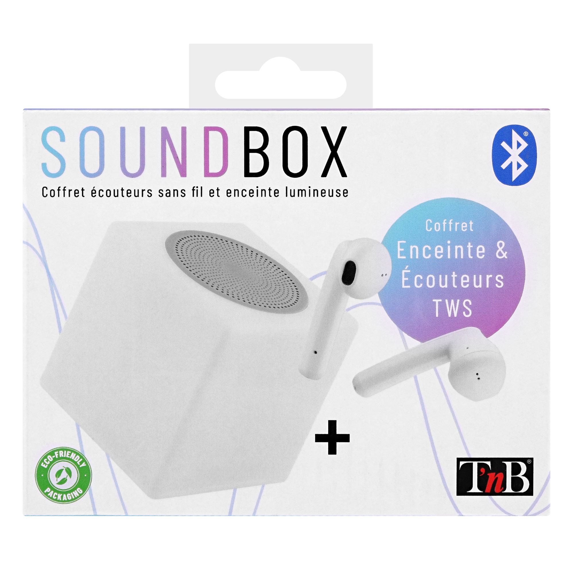 Combo de auriculares inalámbricos TWS y altavoz LUMI 2 blanco4