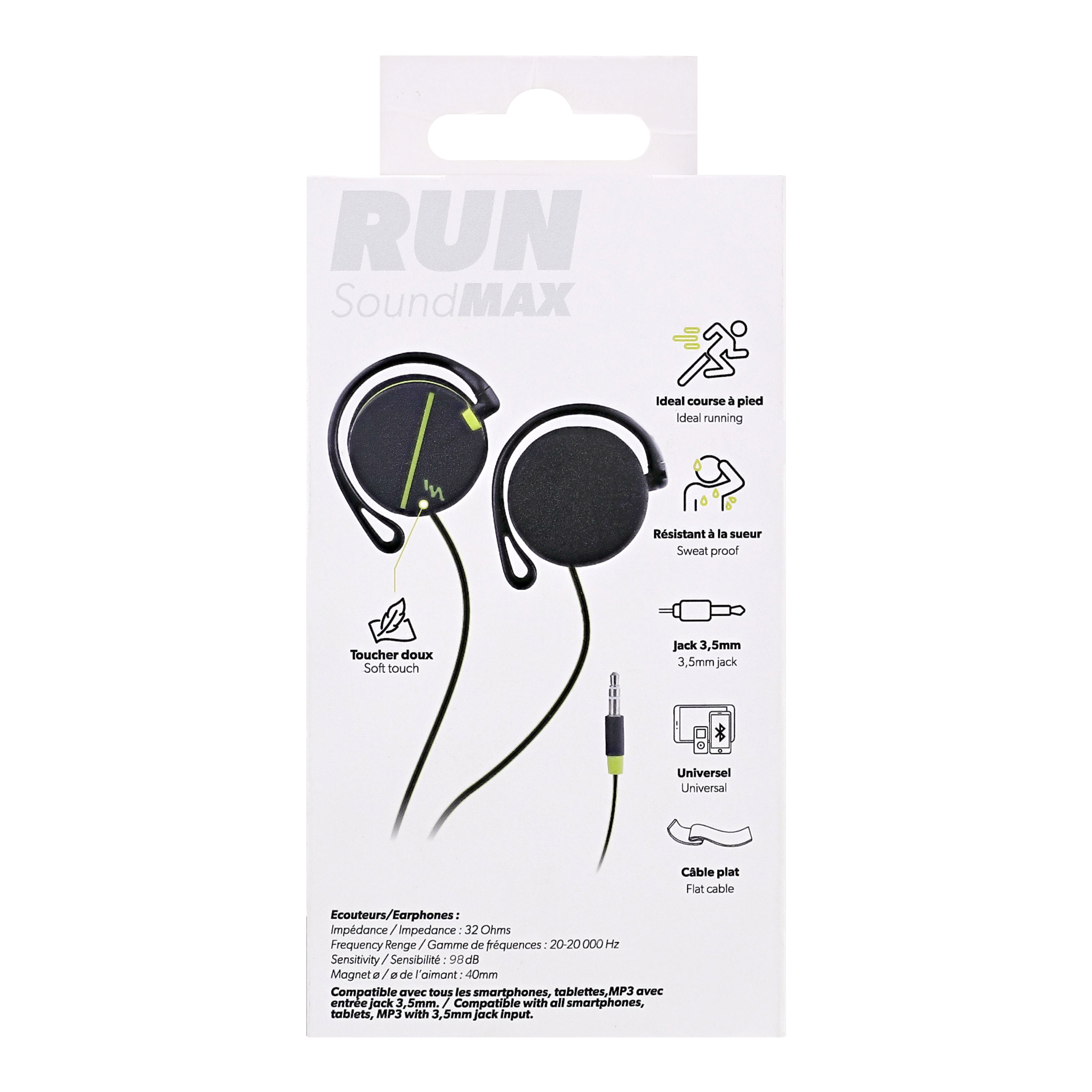 SPORT wired headset 3.5mm jack clip9