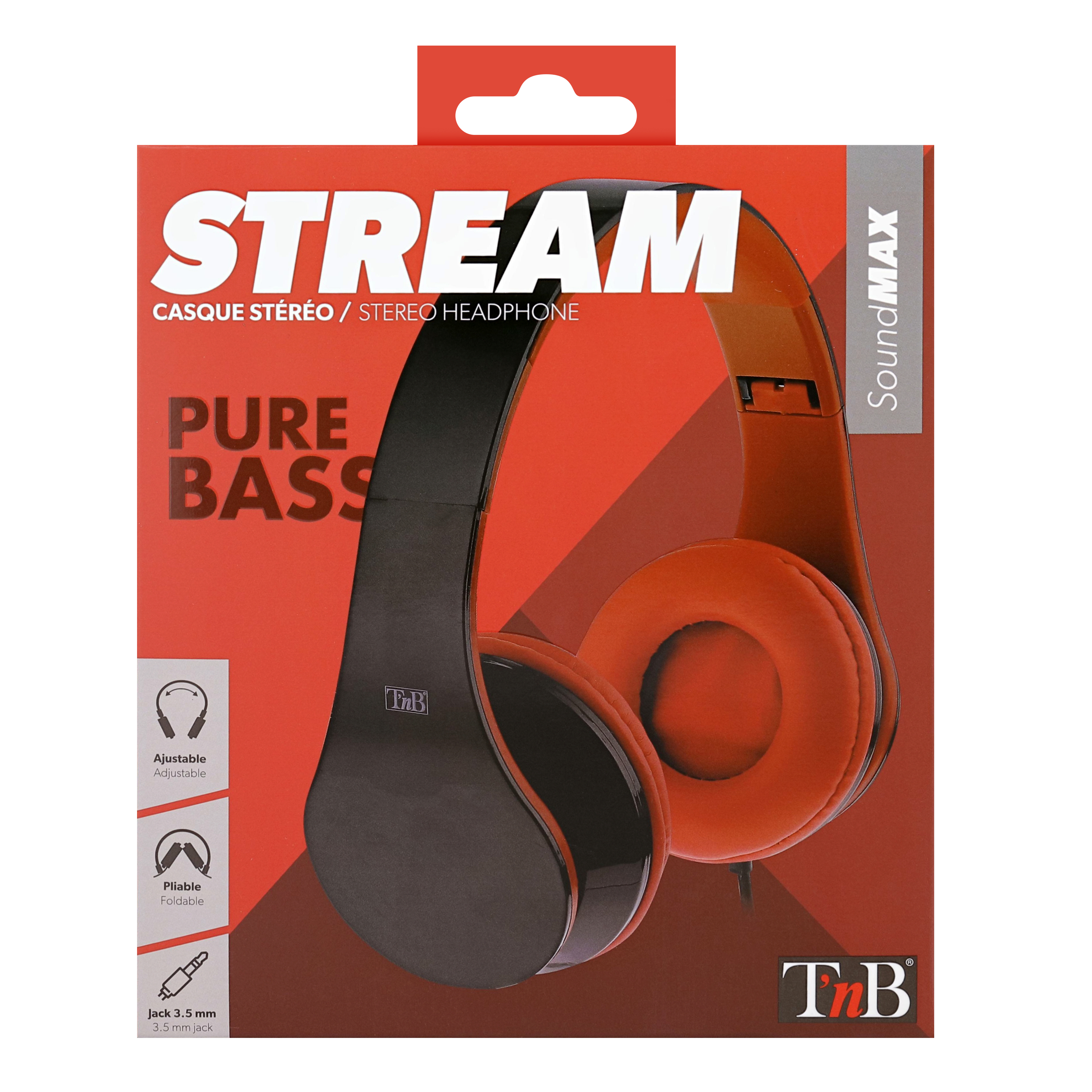 Casque filaire STREAM jack 3,5mm rouge4