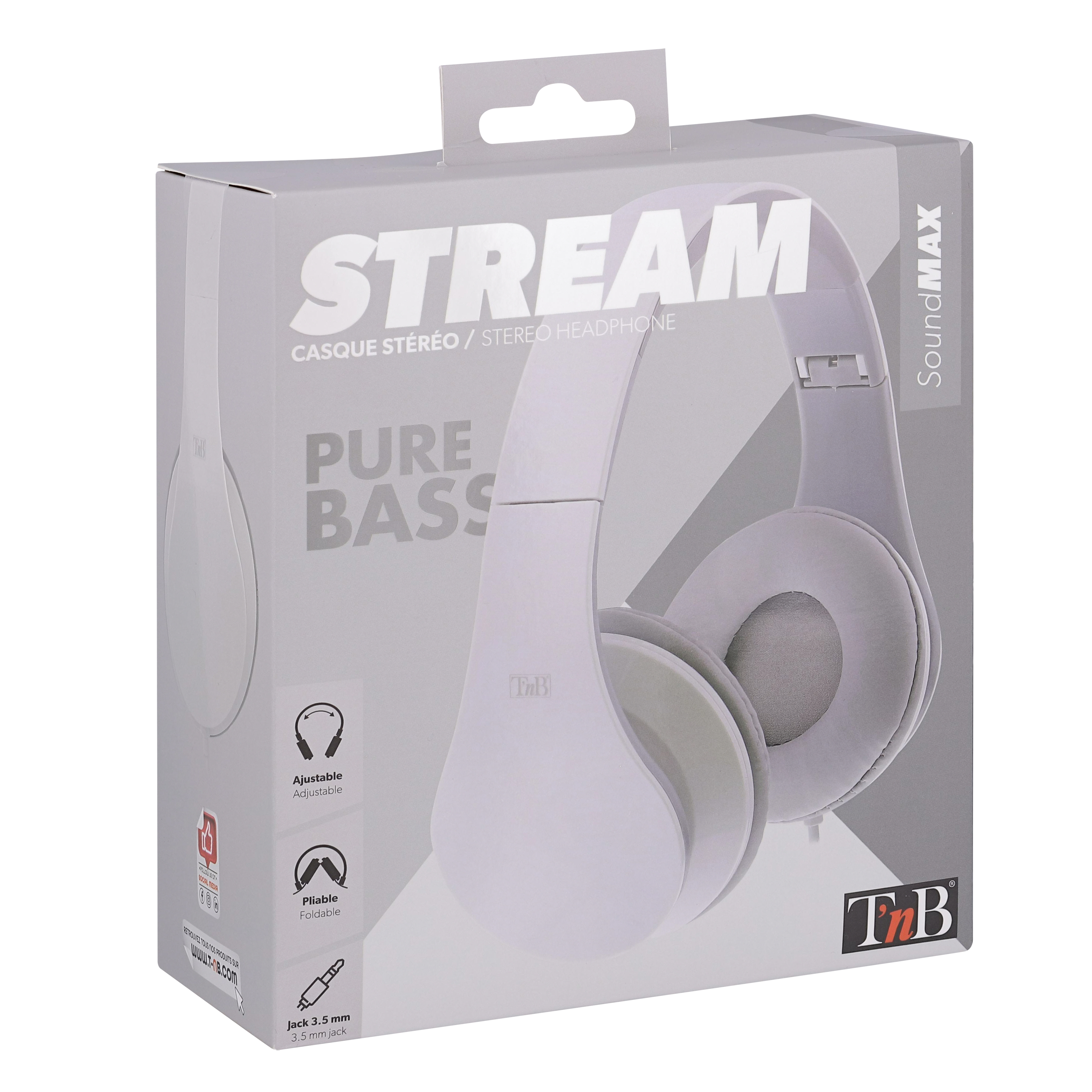 Casque filaire STREAM jack 3,5mm blanc4