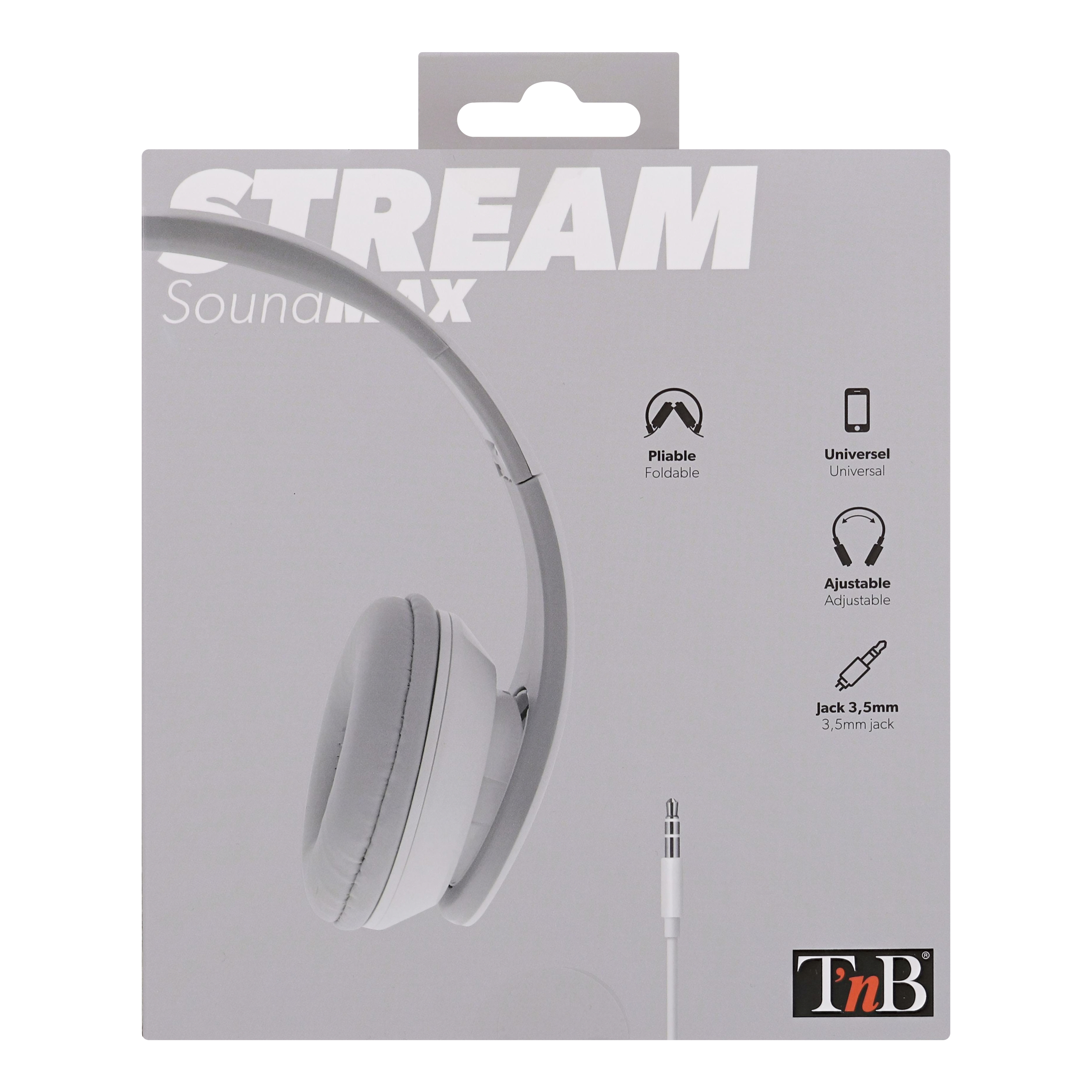 Casque filaire STREAM jack 3,5mm blanc6