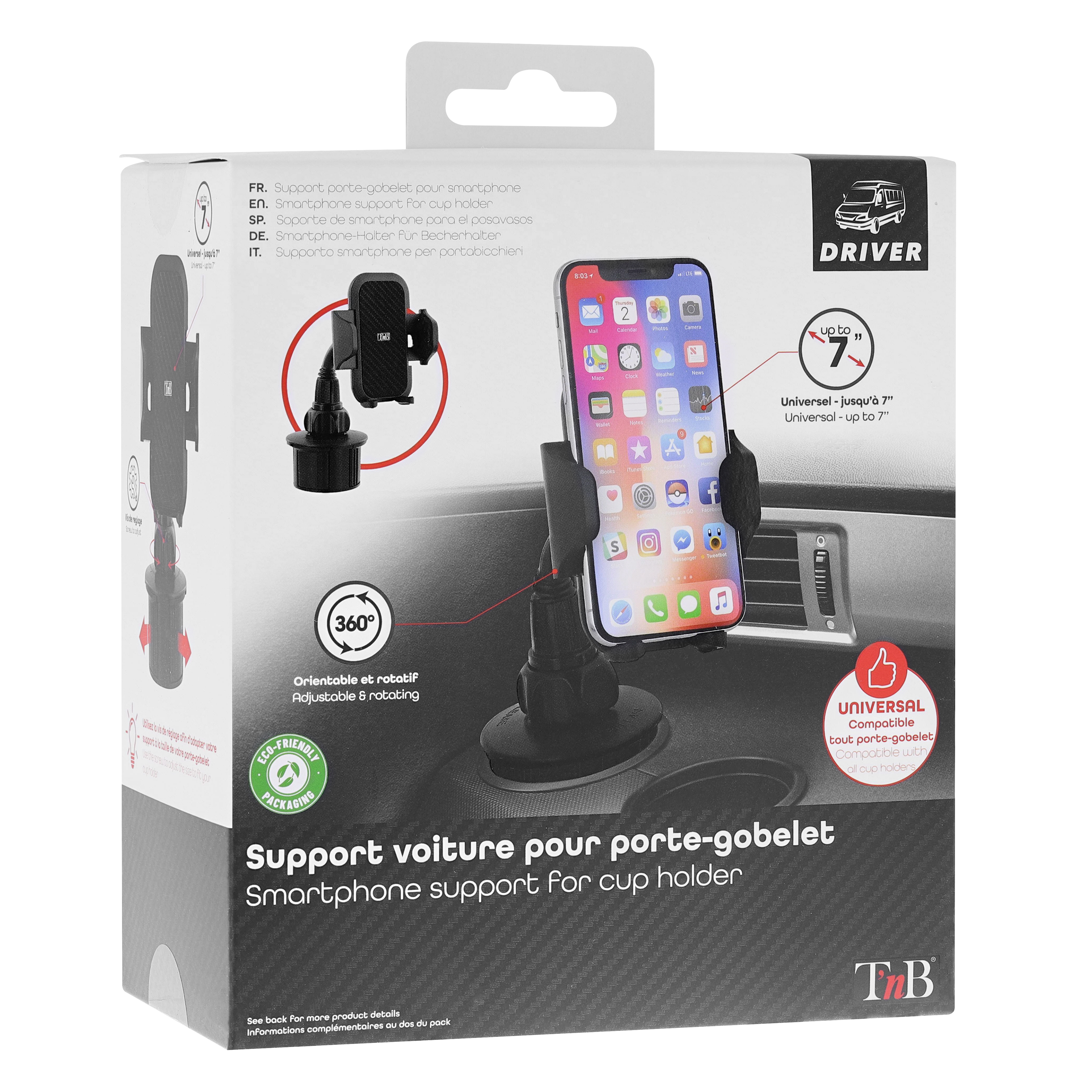 Support mâchoire pour porte gobelet DRIVER5