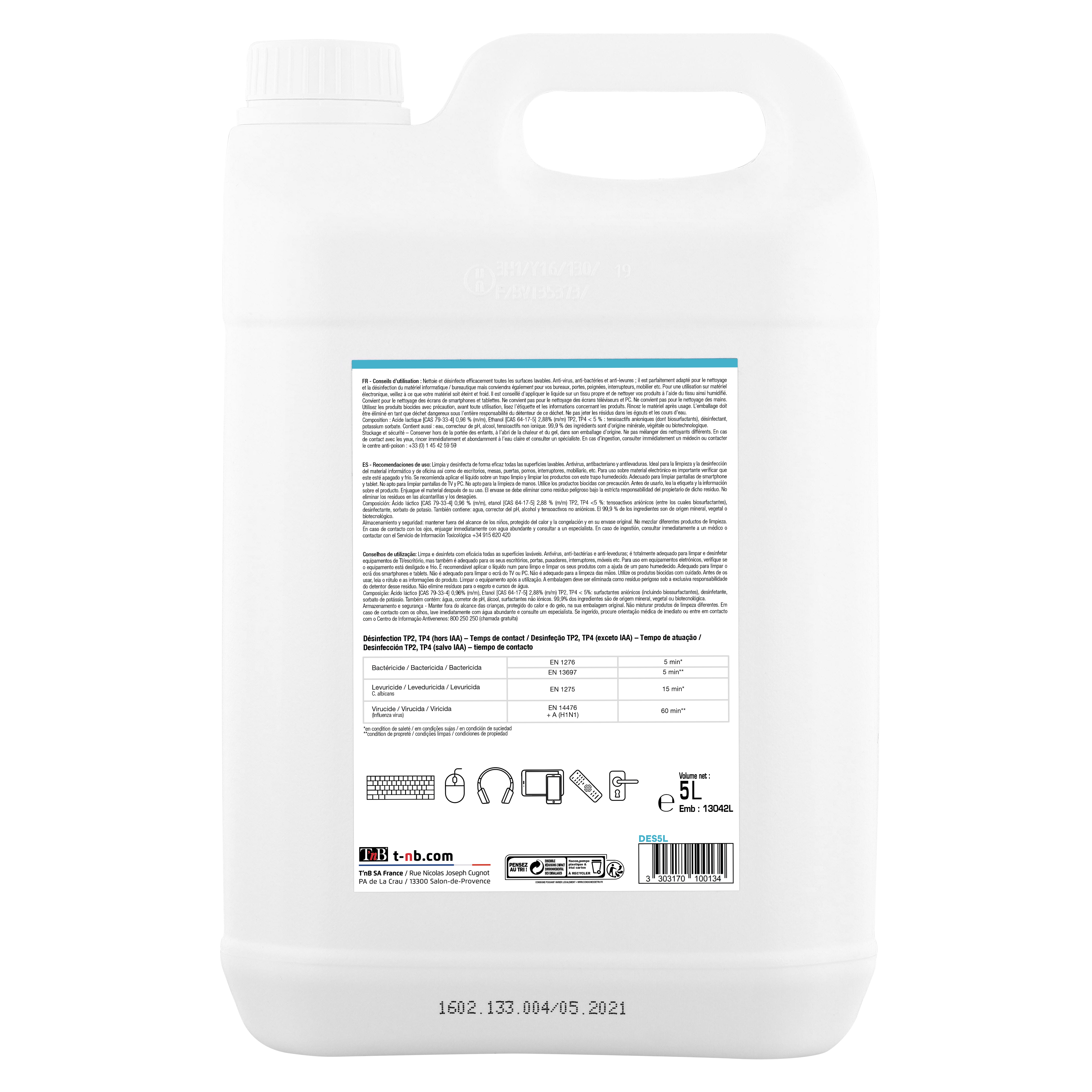 Disinfectant cleaner 5L3