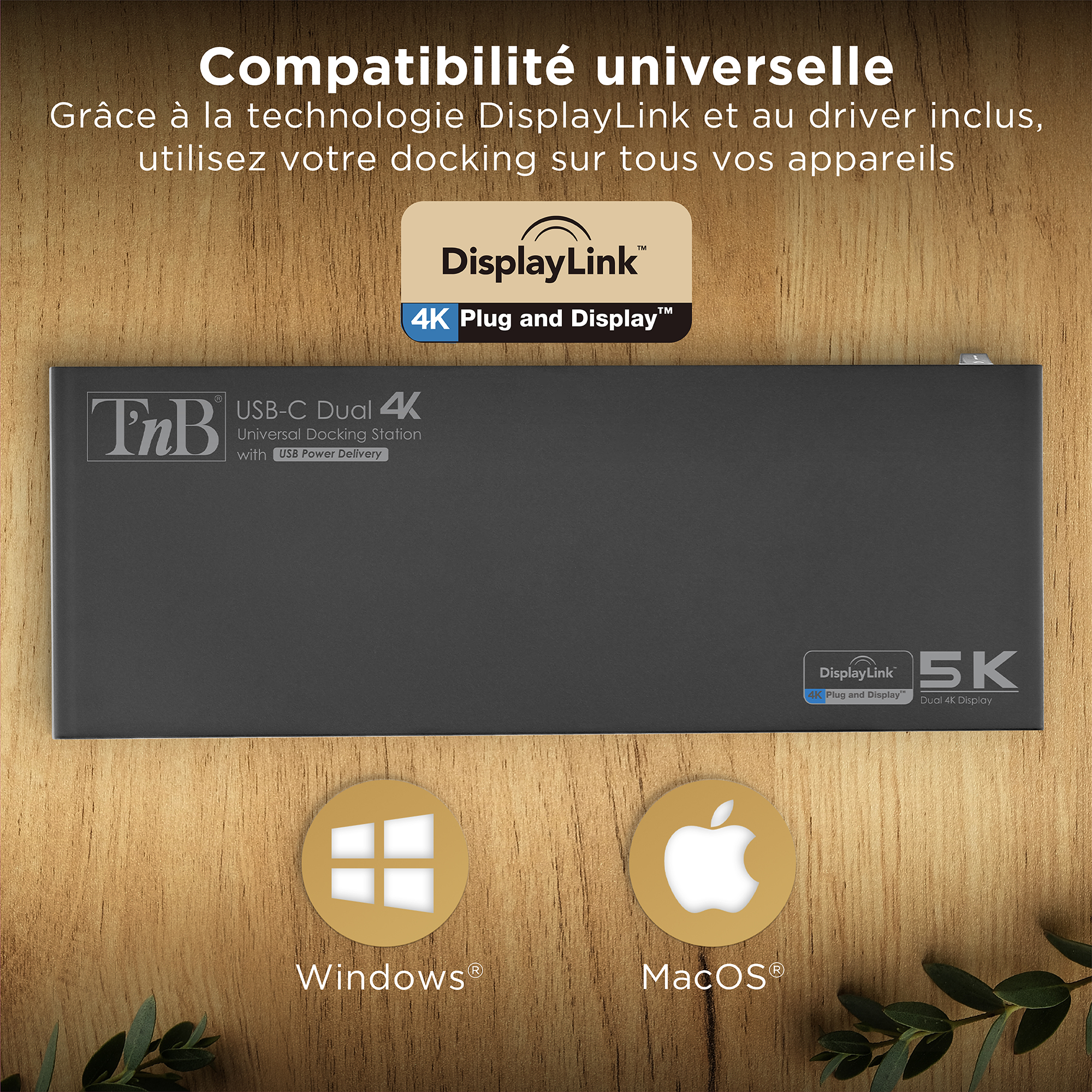Estación de acoplamiento de pantalla dual 14 en 16