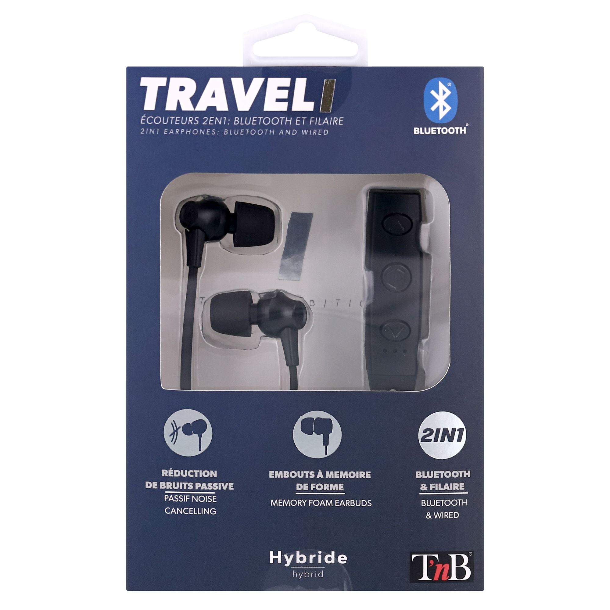TRAVEL Auriculares Bluetooth 2 en 1 negros7