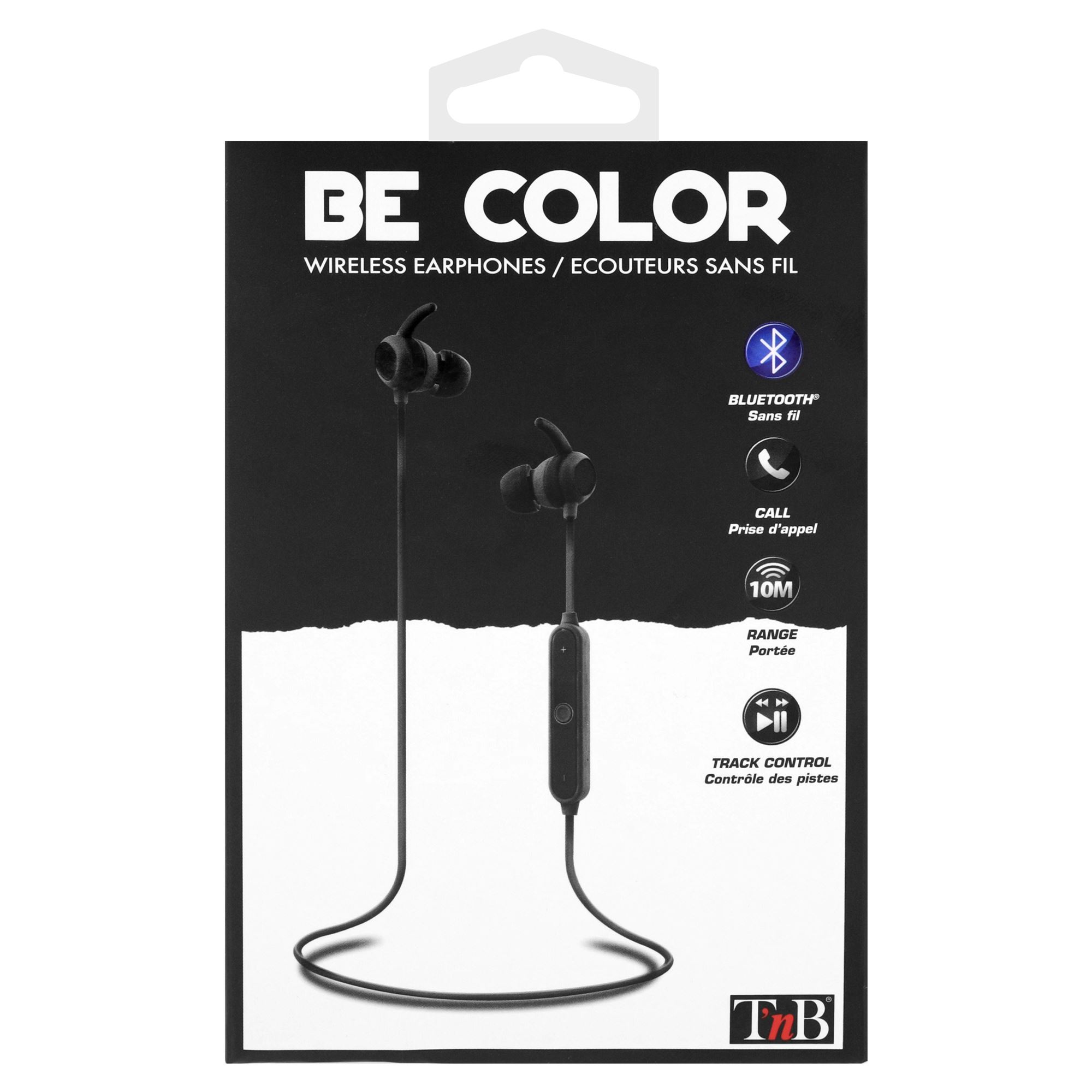 Ecouteurs Bluetooth BE COLOR noir4