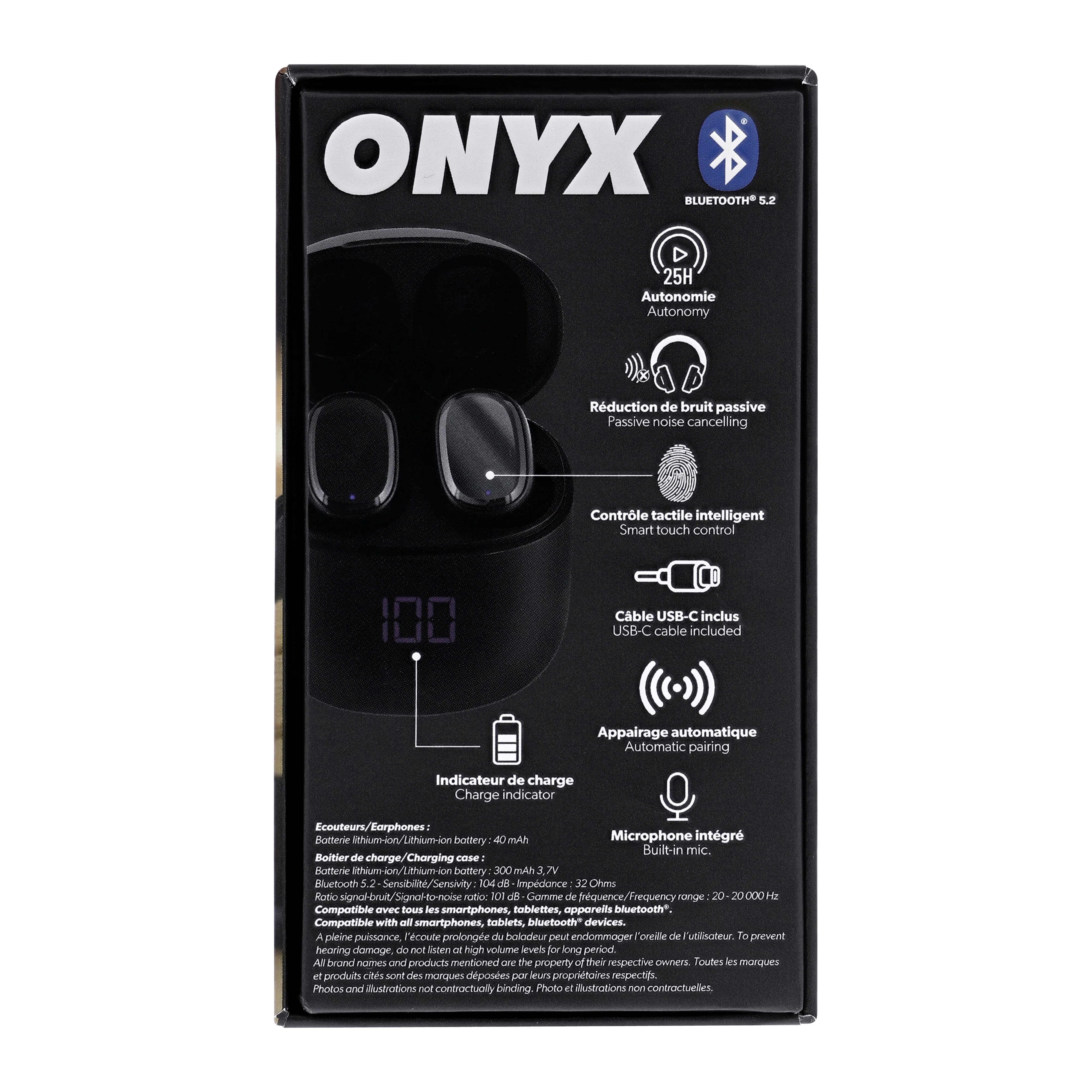 Écouteurs sans fil TWS intra-auriculaires ONYX7