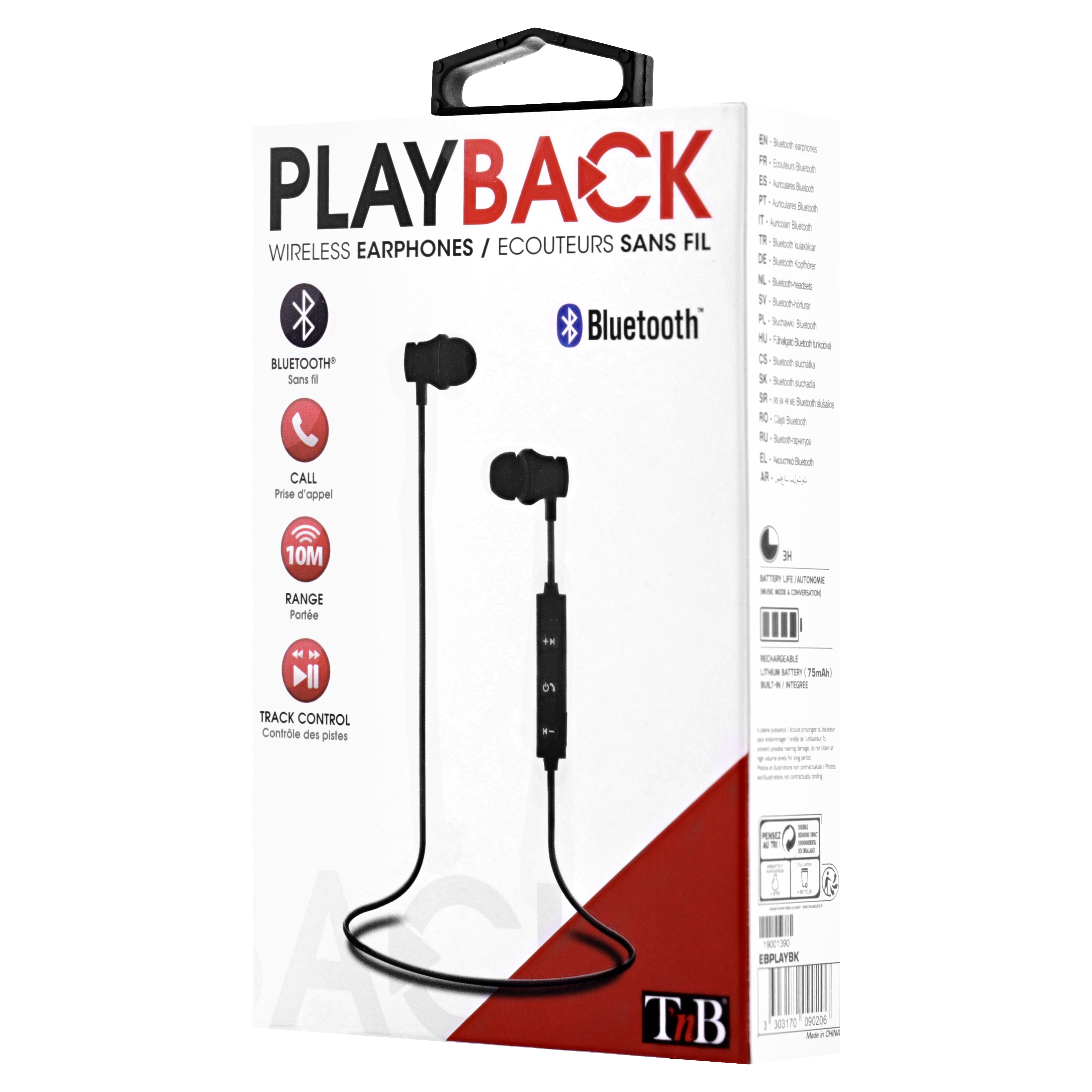 Ecouteurs Bluetooth PLAYBACK noir6
