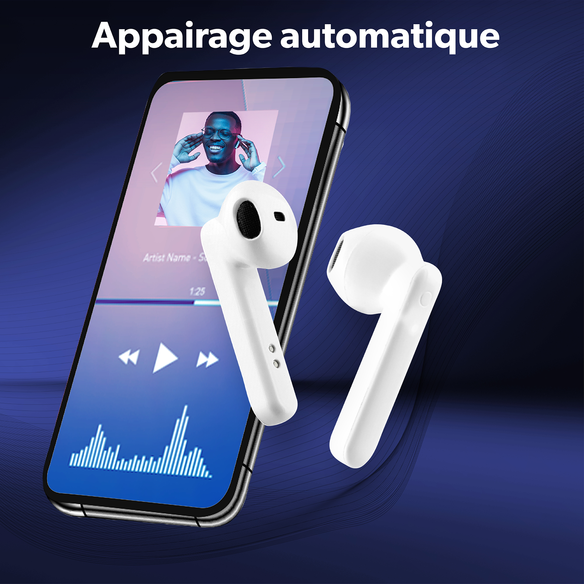 Auriculares Inalámbricos TWS SHINY Azules6