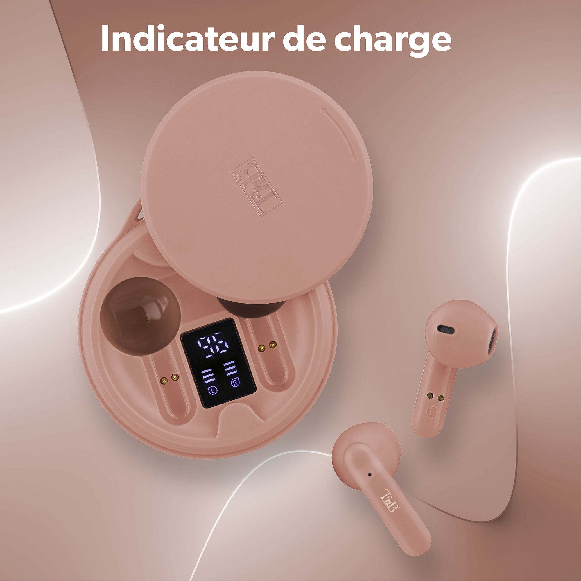 Auriculares inalámbricos TWS SHINY 2 rosa5