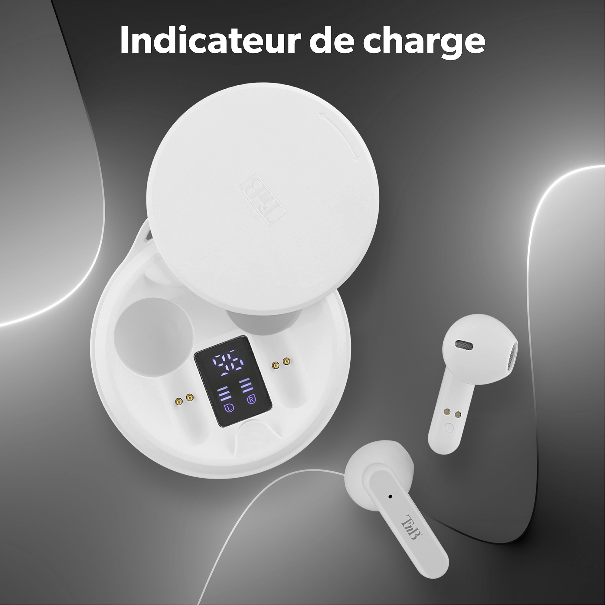 TWS SHINY 2 Wireless Headphones White5