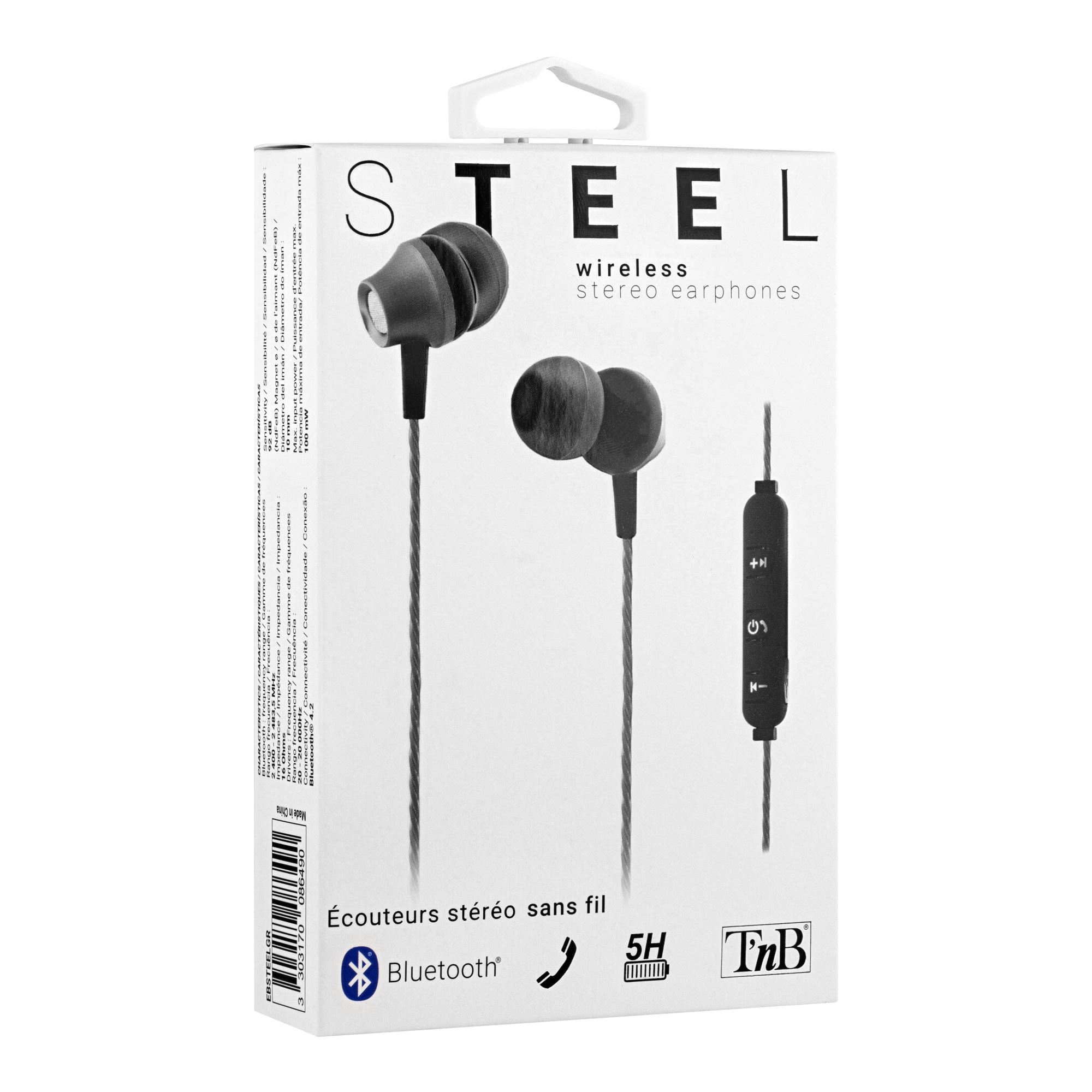 Ecouteurs Bluetooth STEEL gris4