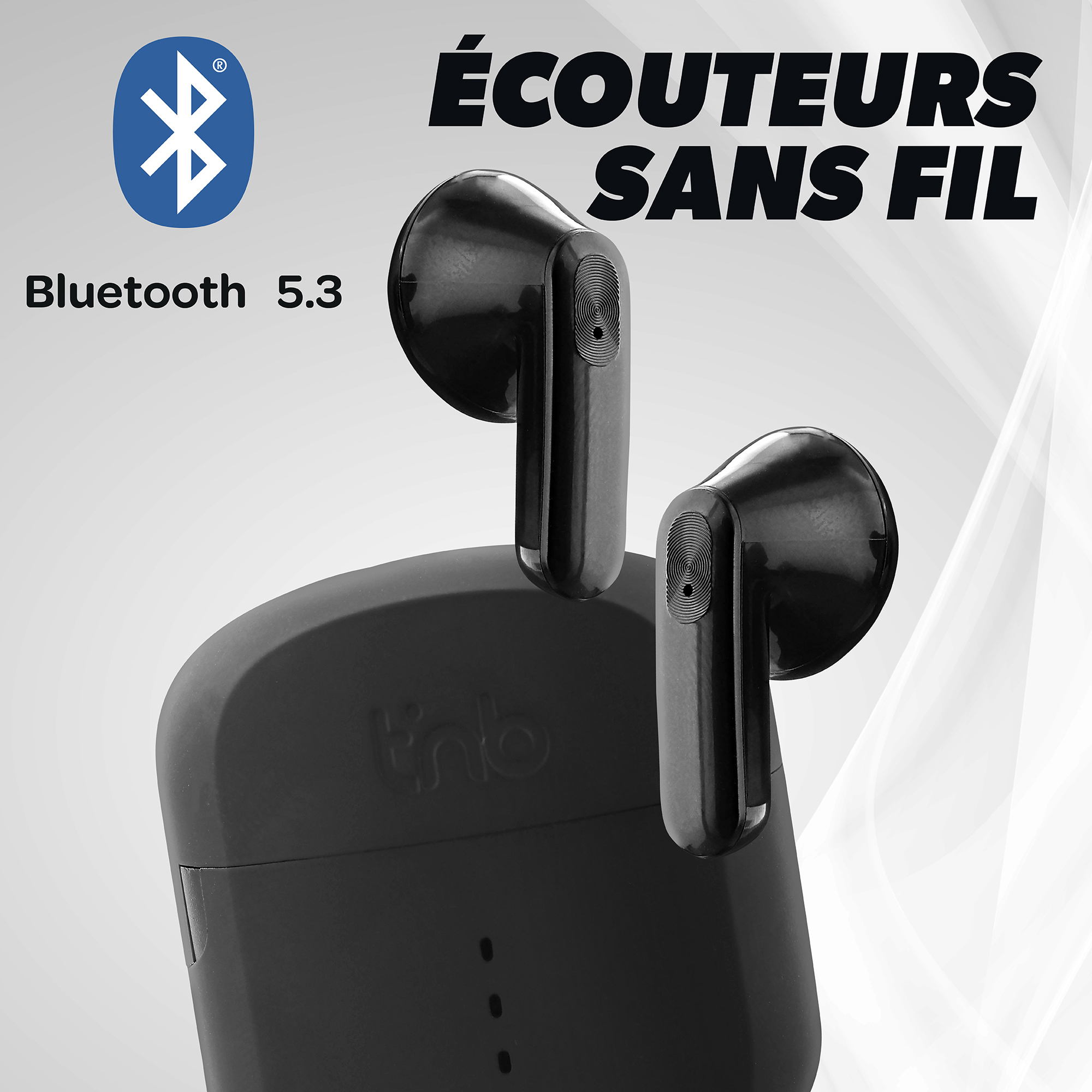 Écouteurs sans fil ZIP semi intra-auriculaires Noir3