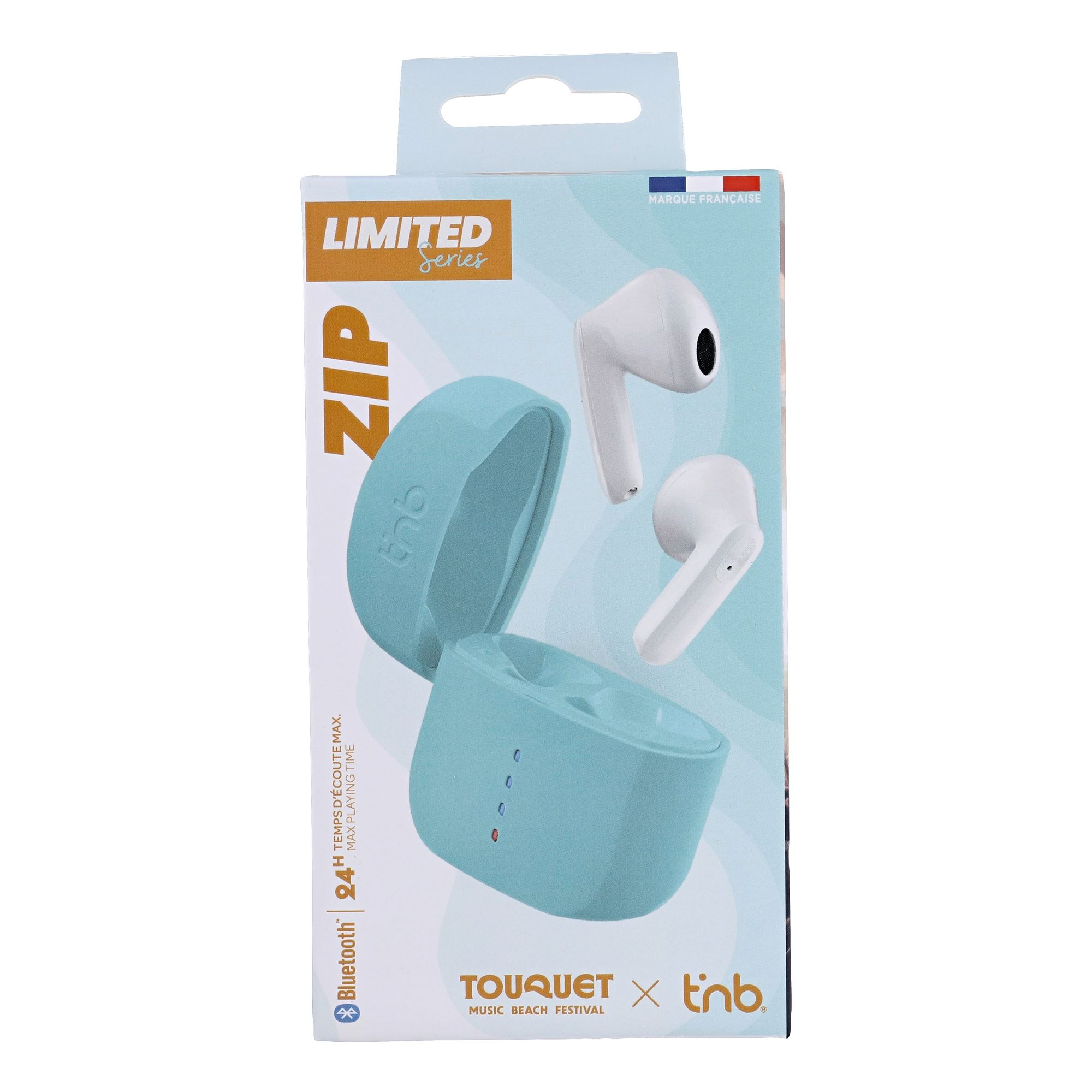 Écouteurs sans fil ZIP semi intra-auriculaires bleu4