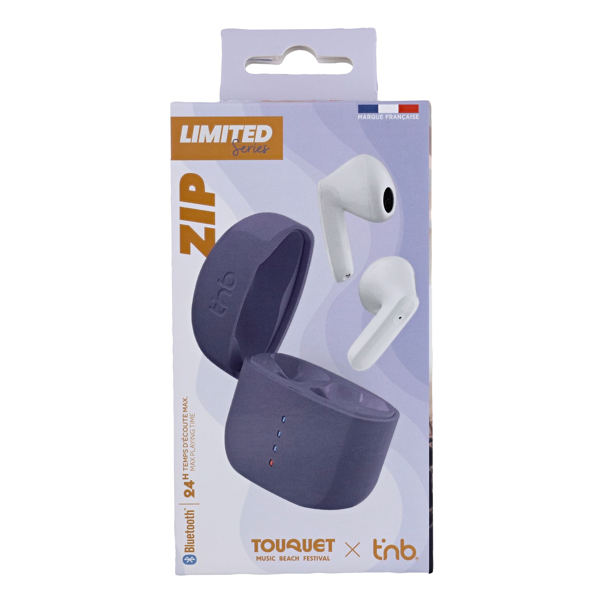 Écouteurs sans fil ZIP semi intra-auriculaires violet4