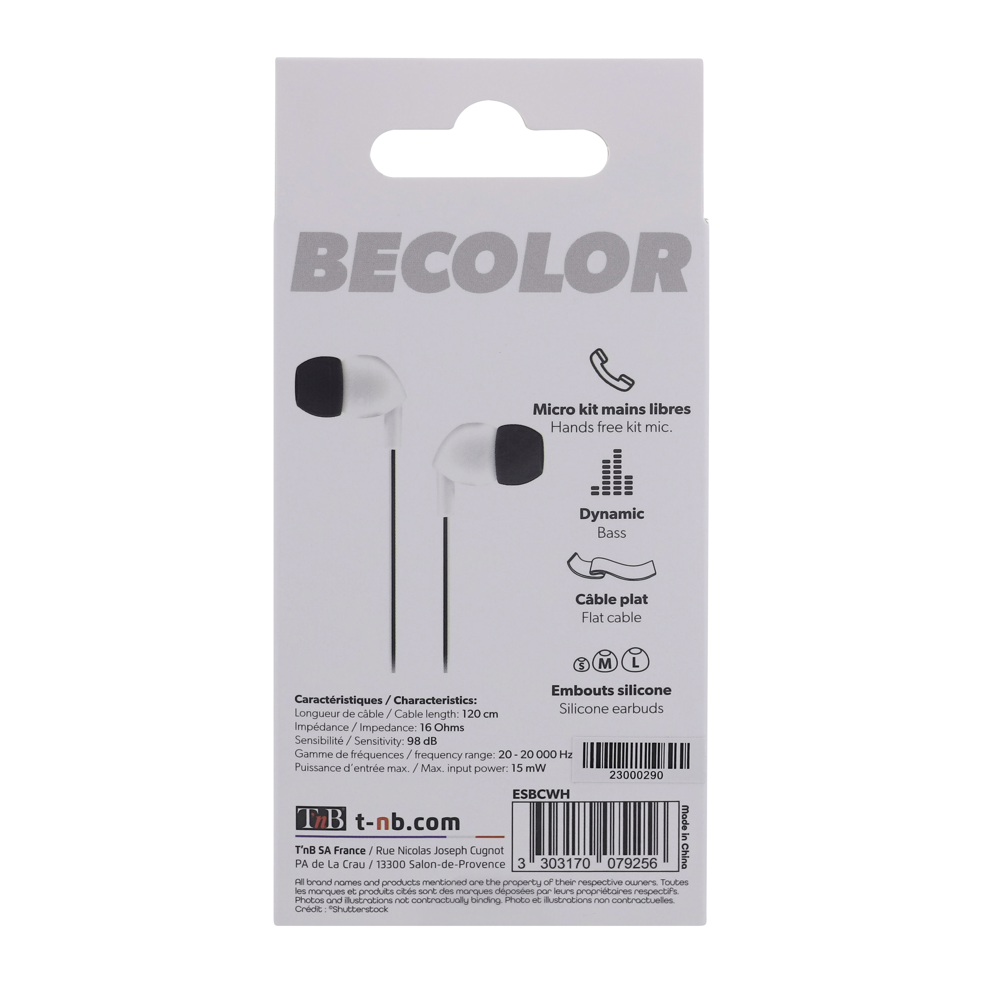 BE COLOR auriculares con cable jack blanco5