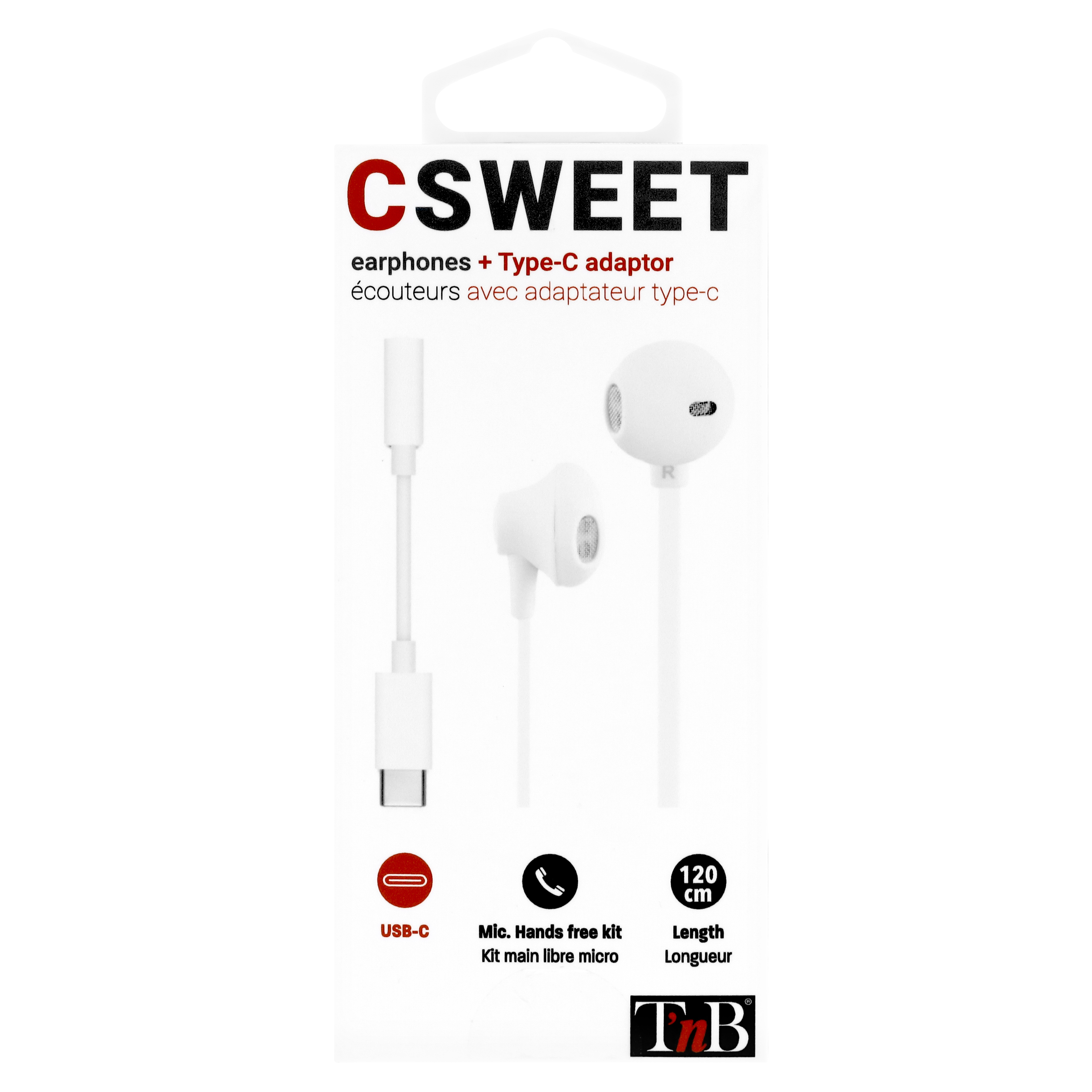 SWEET jack + type-C white wired headphones6