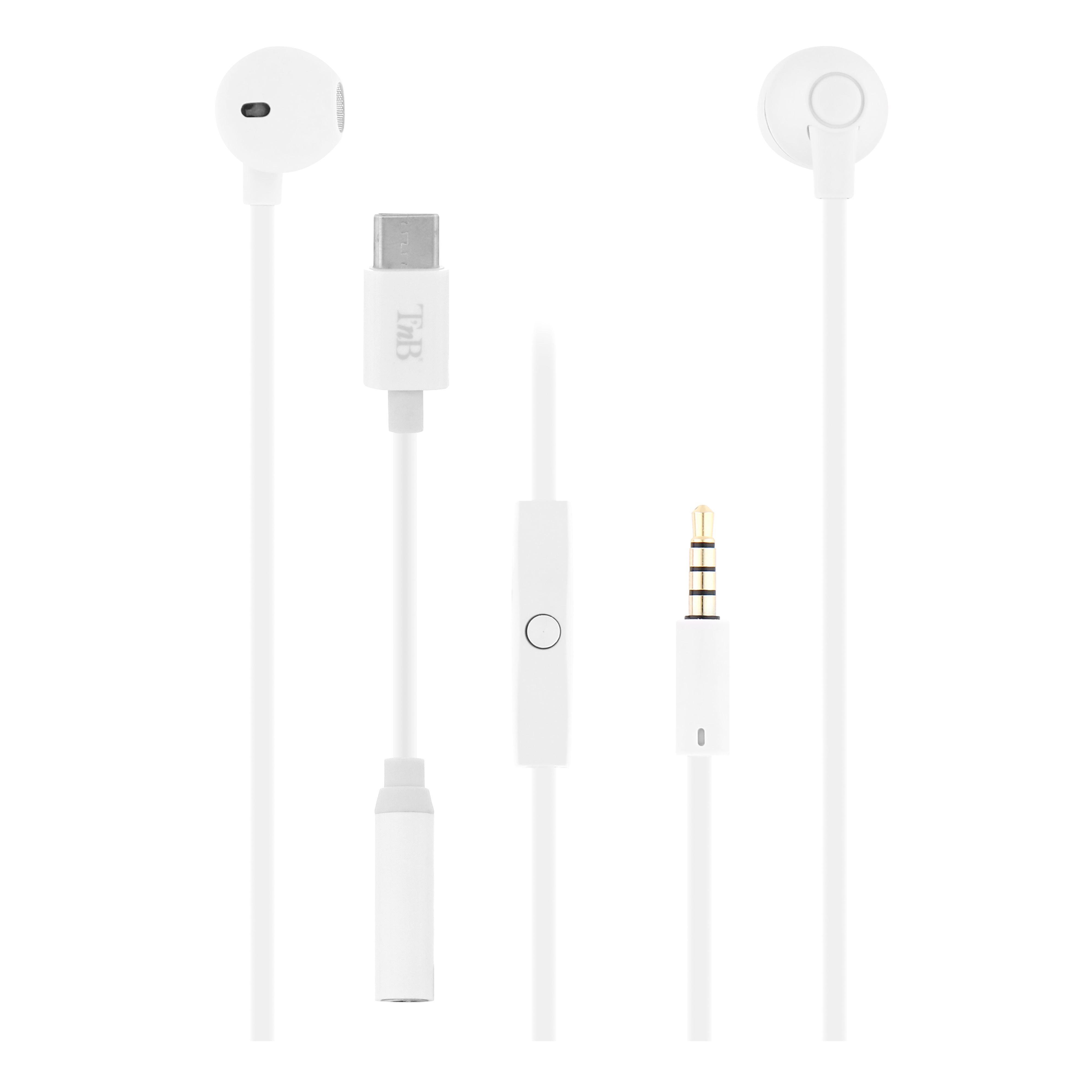 SWEET jack + type-C white wired headphones4