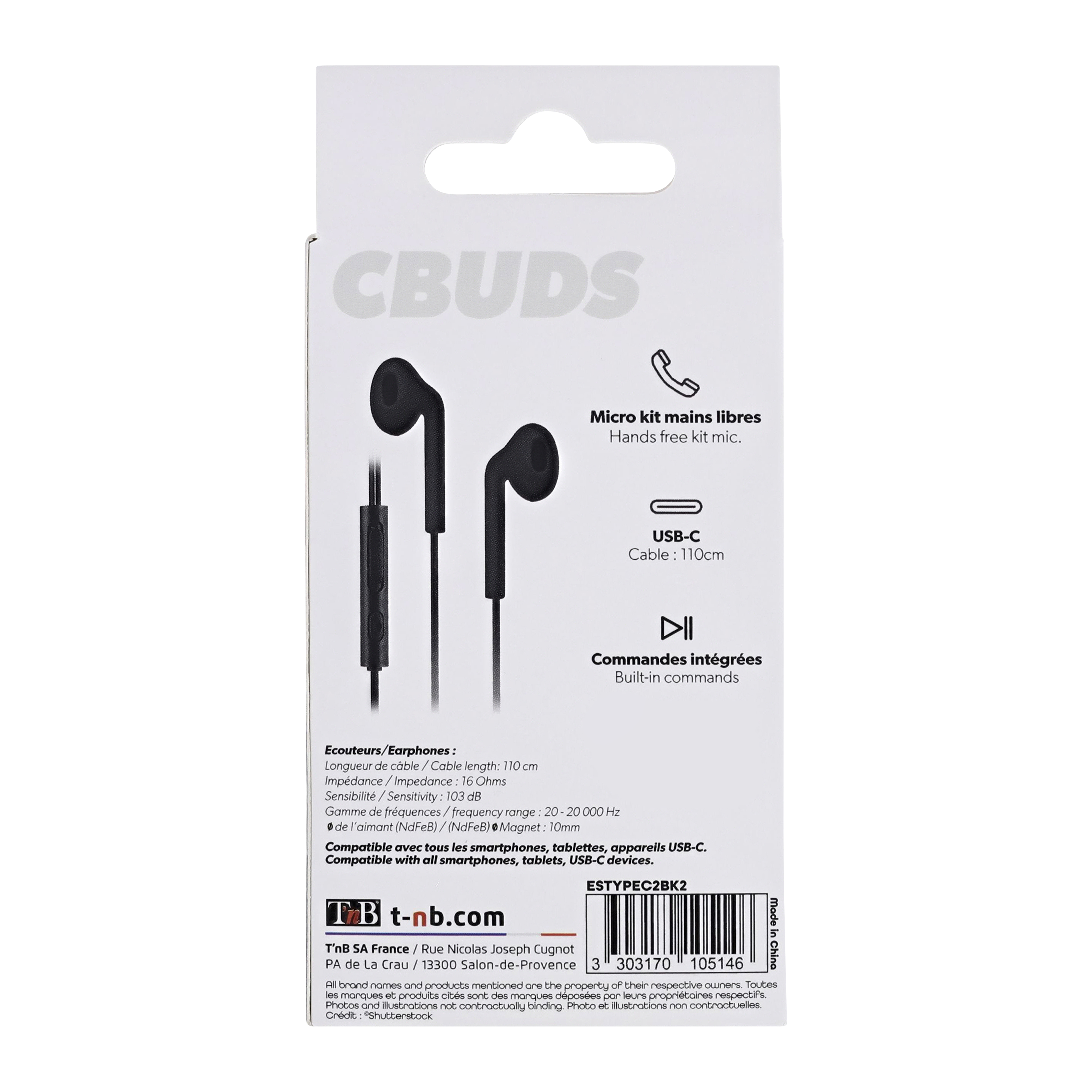 Auriculares con cable C-BUDS tipo C negros8