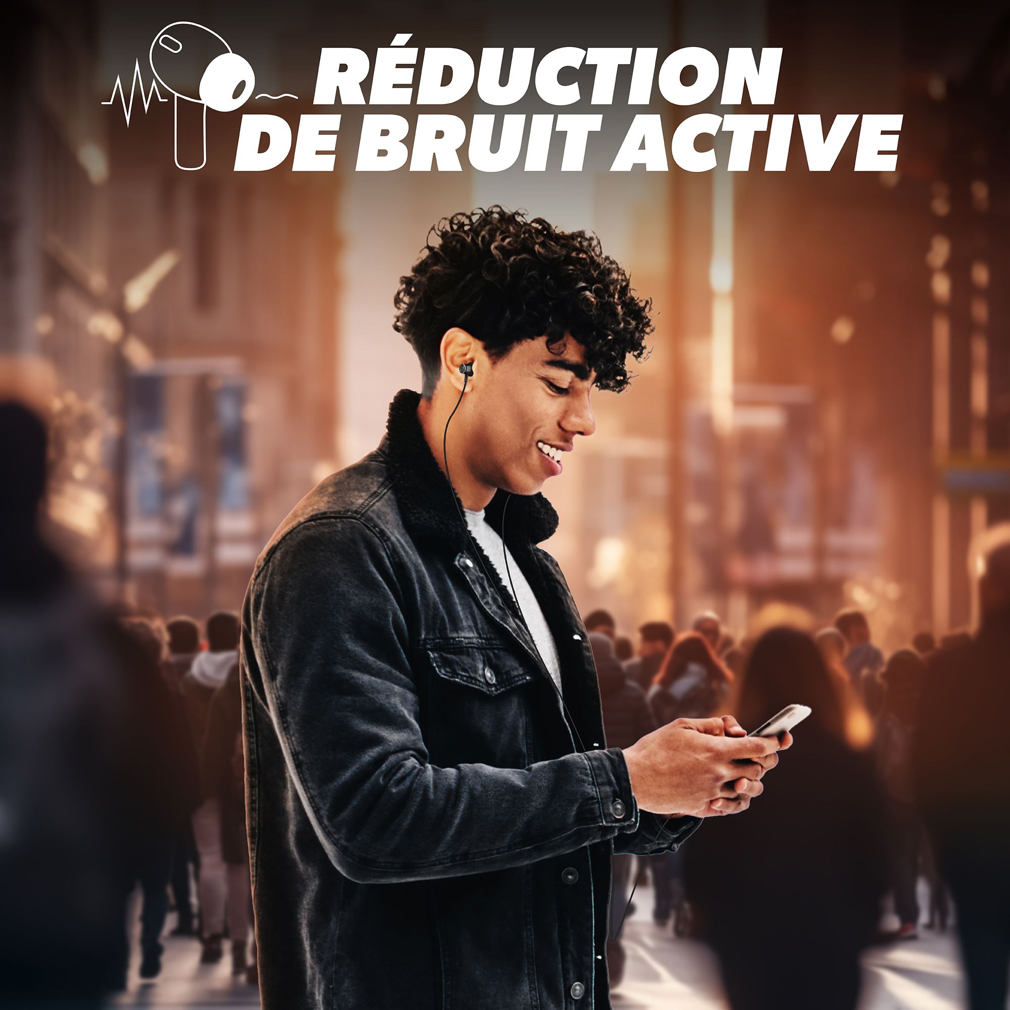 Ecouteurs filaires C-BUDS à réduction de bruit active4