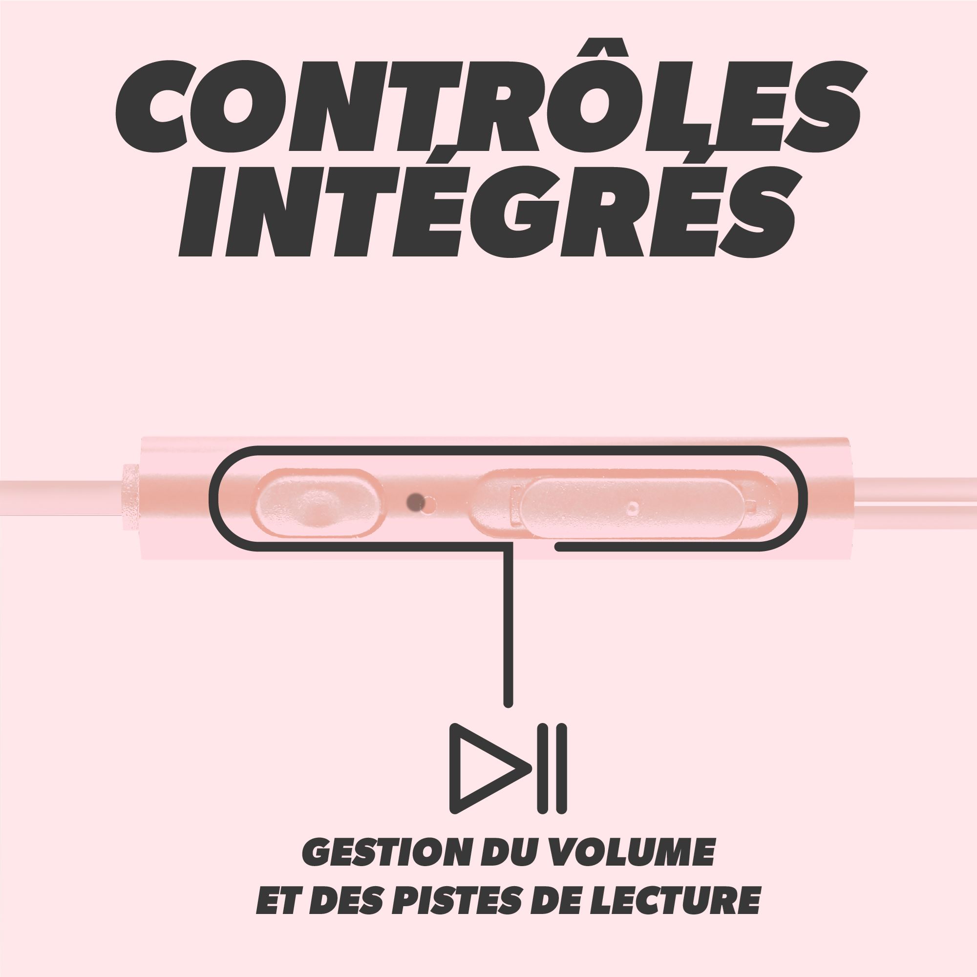 Ecouteurs filaires C-BUDS type-C rose5