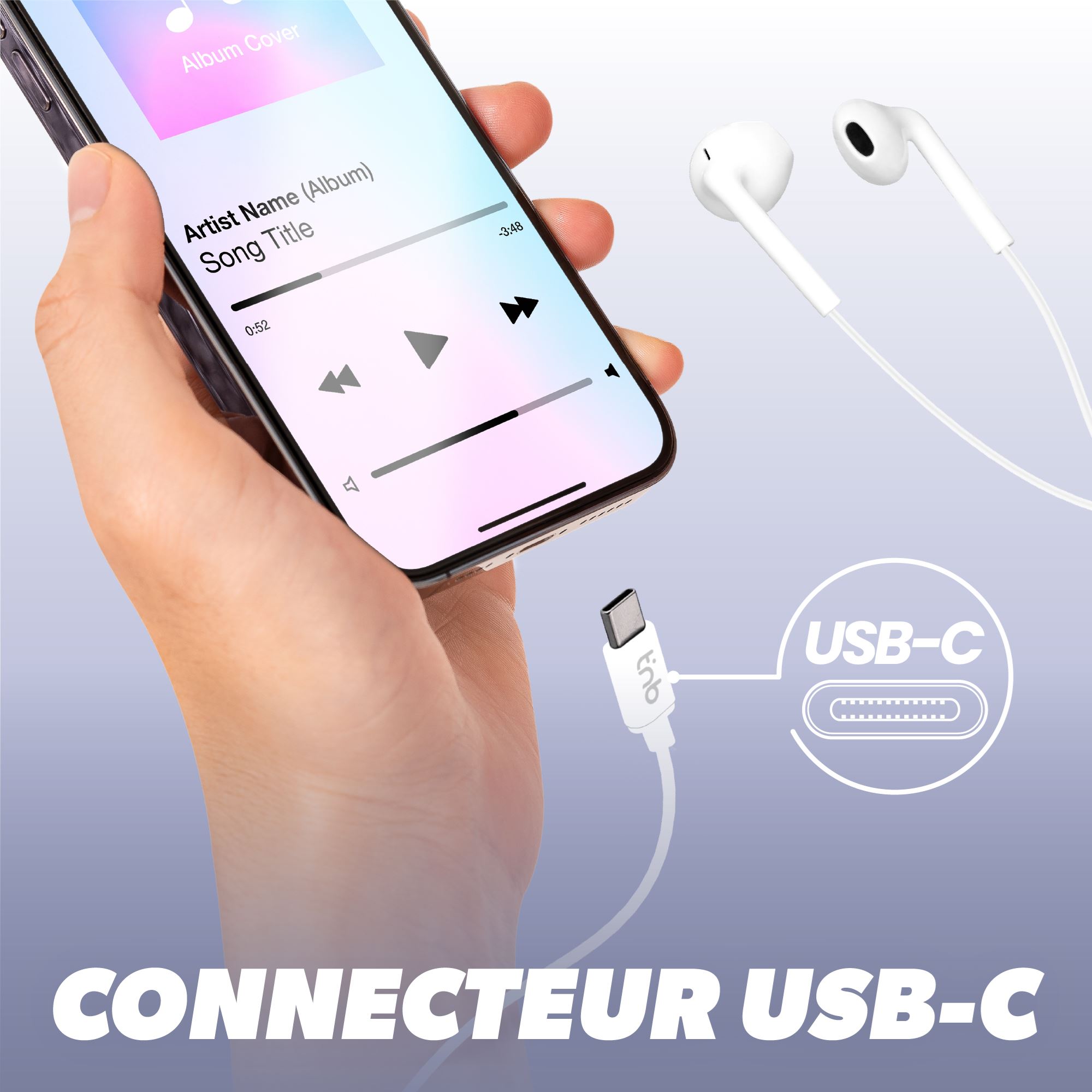 C-BUDS Type-C Wired Earphones White3
