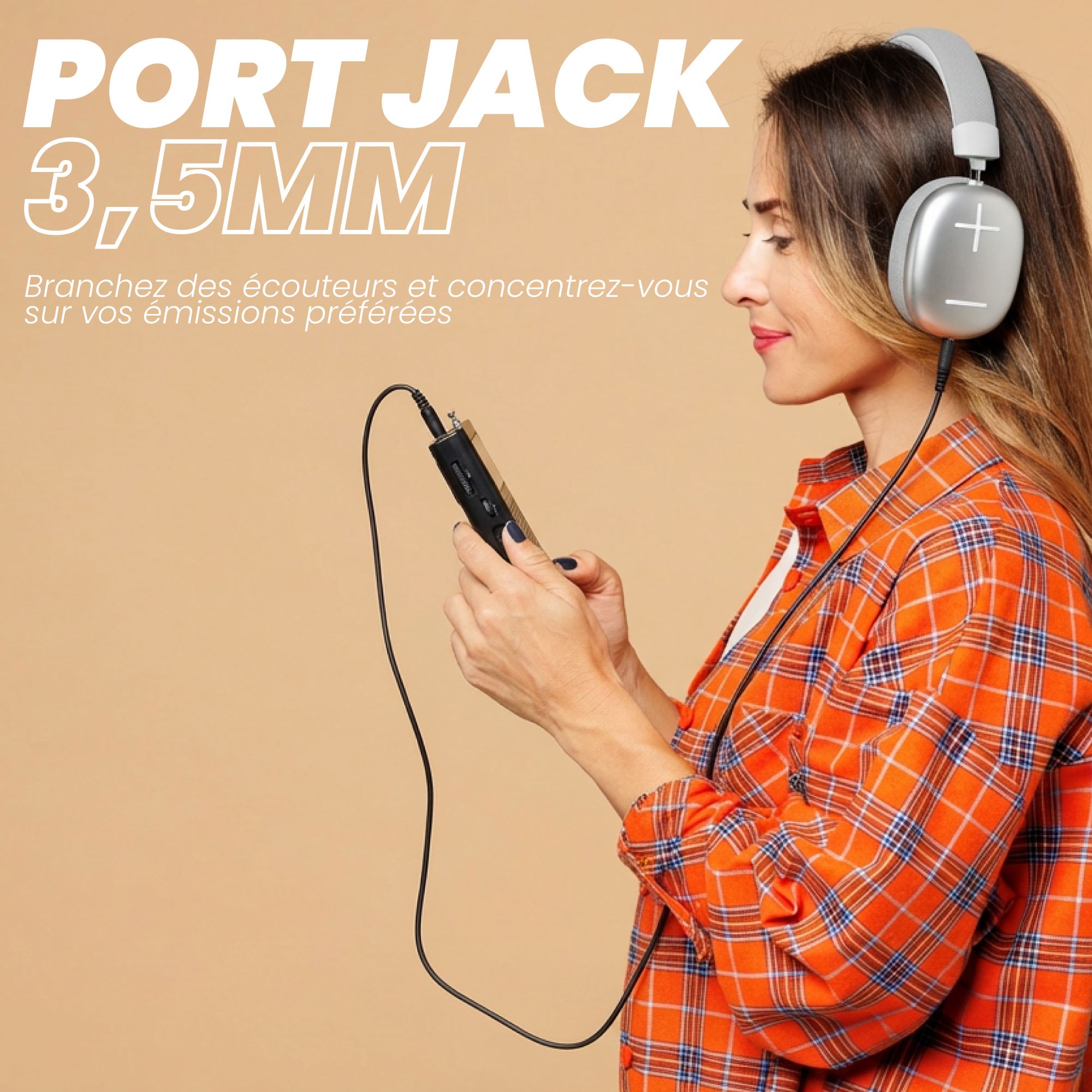 Radio FM portable avec molette de réglage6