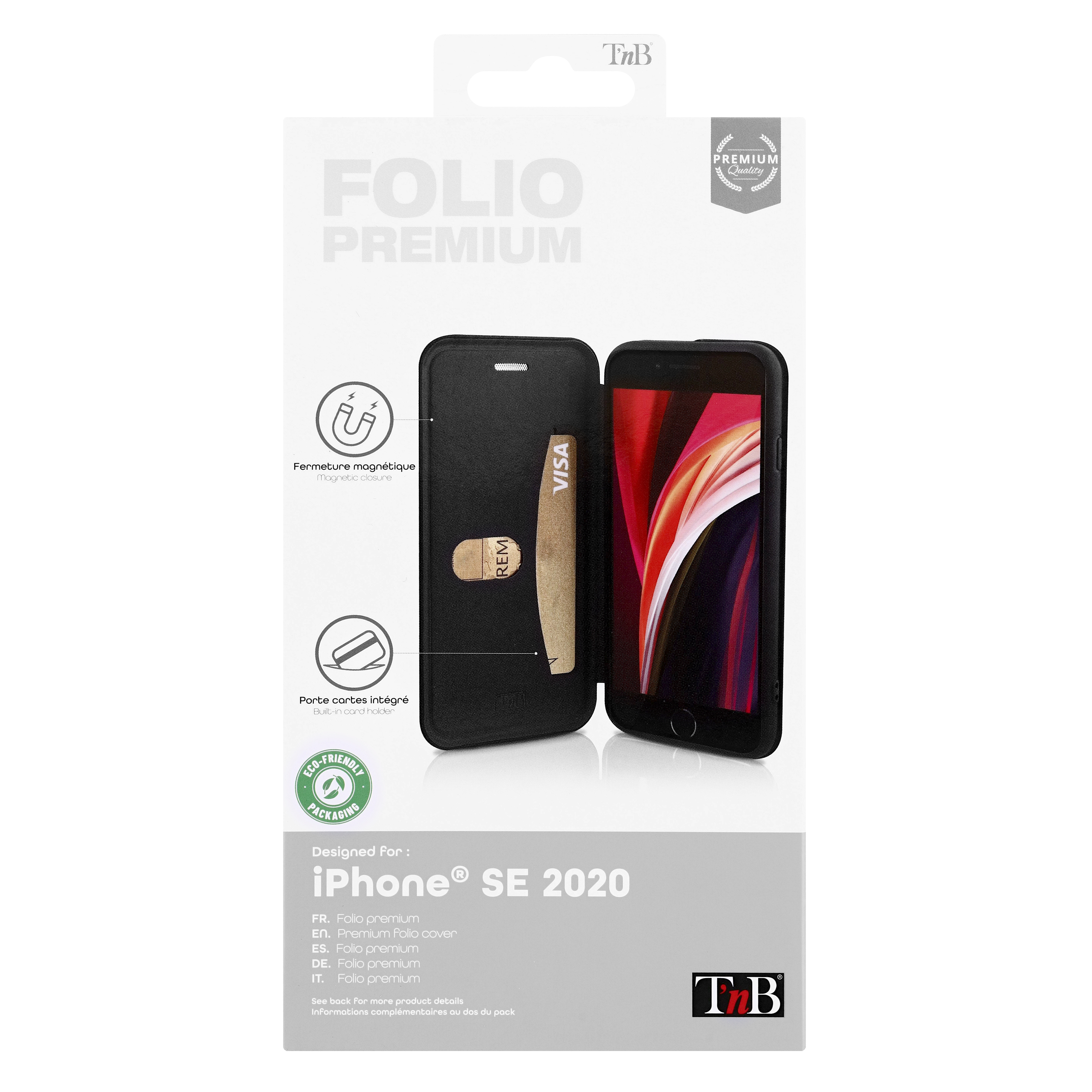 Etui folio premium pour iPhone SE 2020, 8 et 7.5