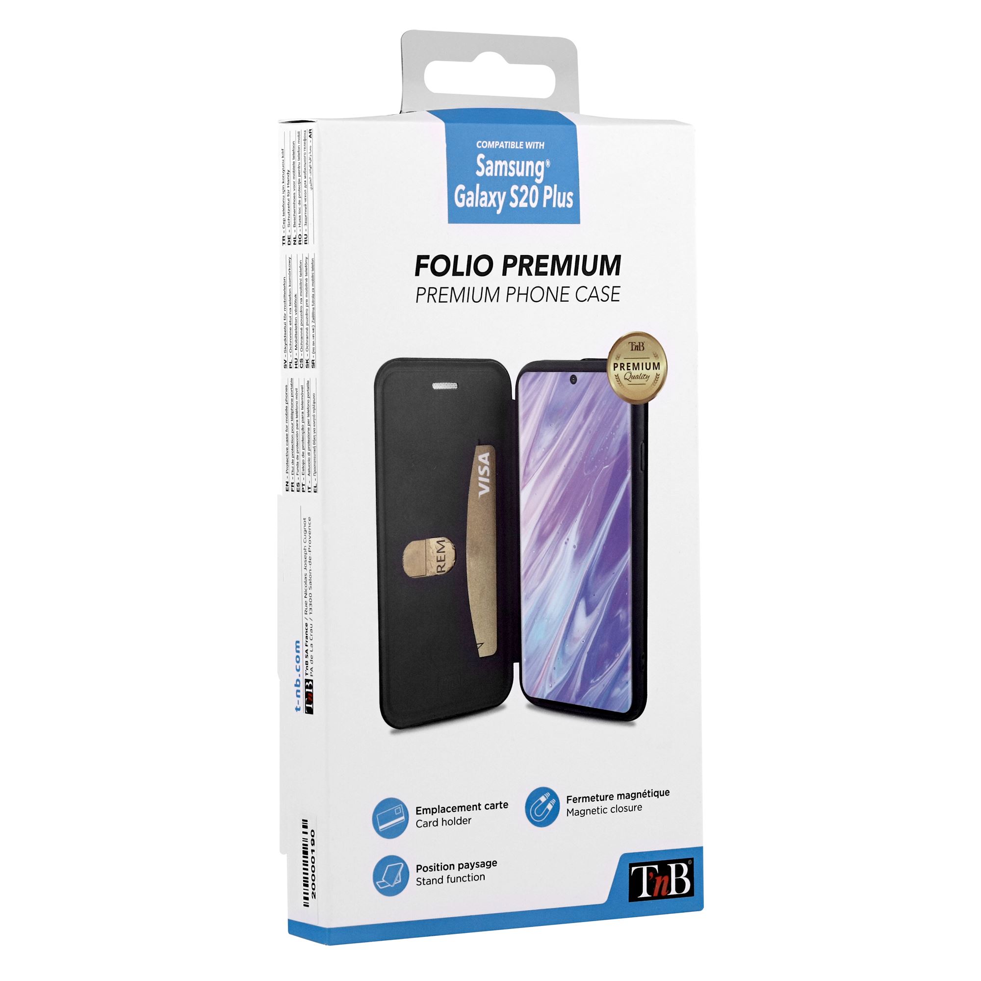 Etui folio premium pour Samsung Galaxy S20 Plus.4