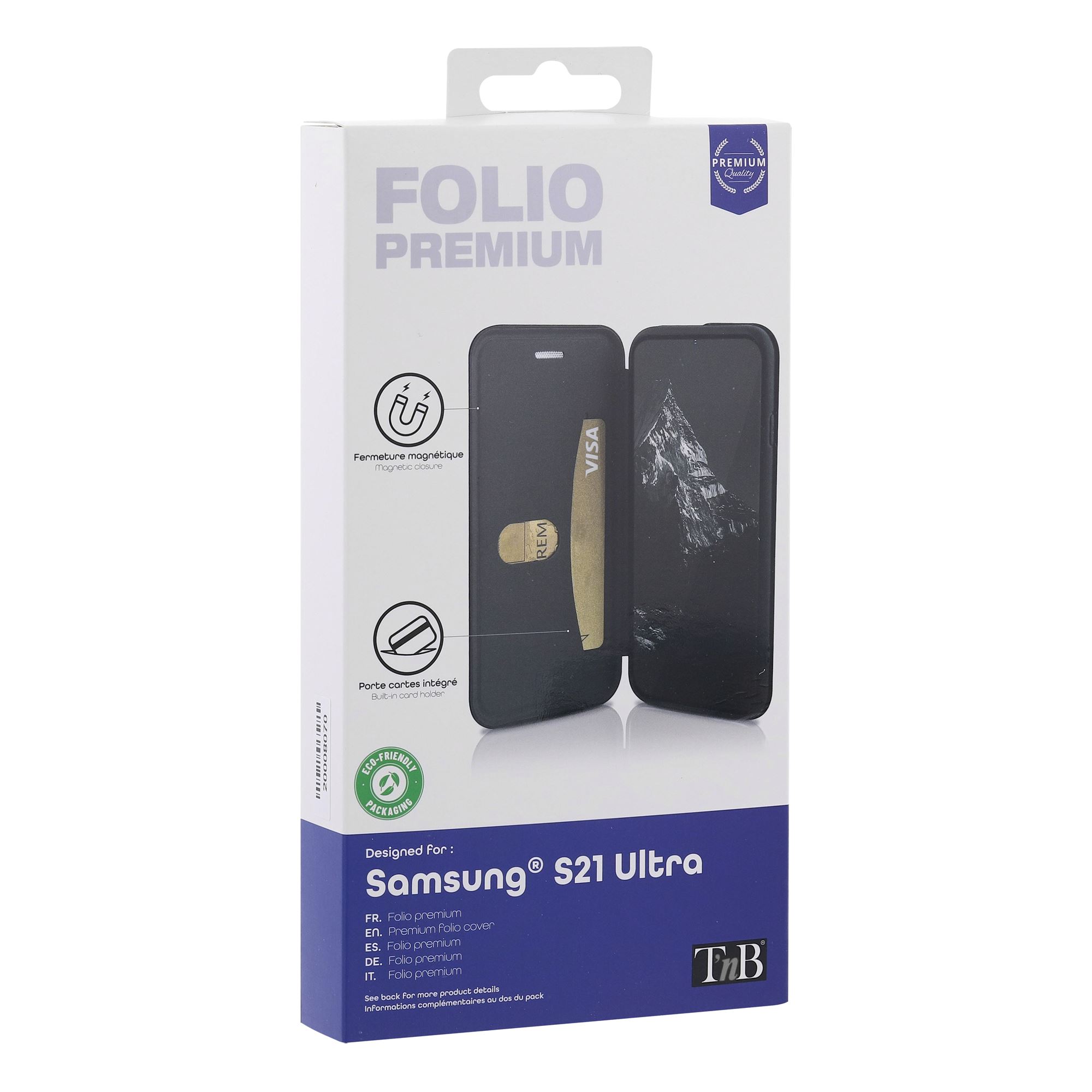 Funda tipo libro premium para Samsung Galaxy S21 Ultra.4