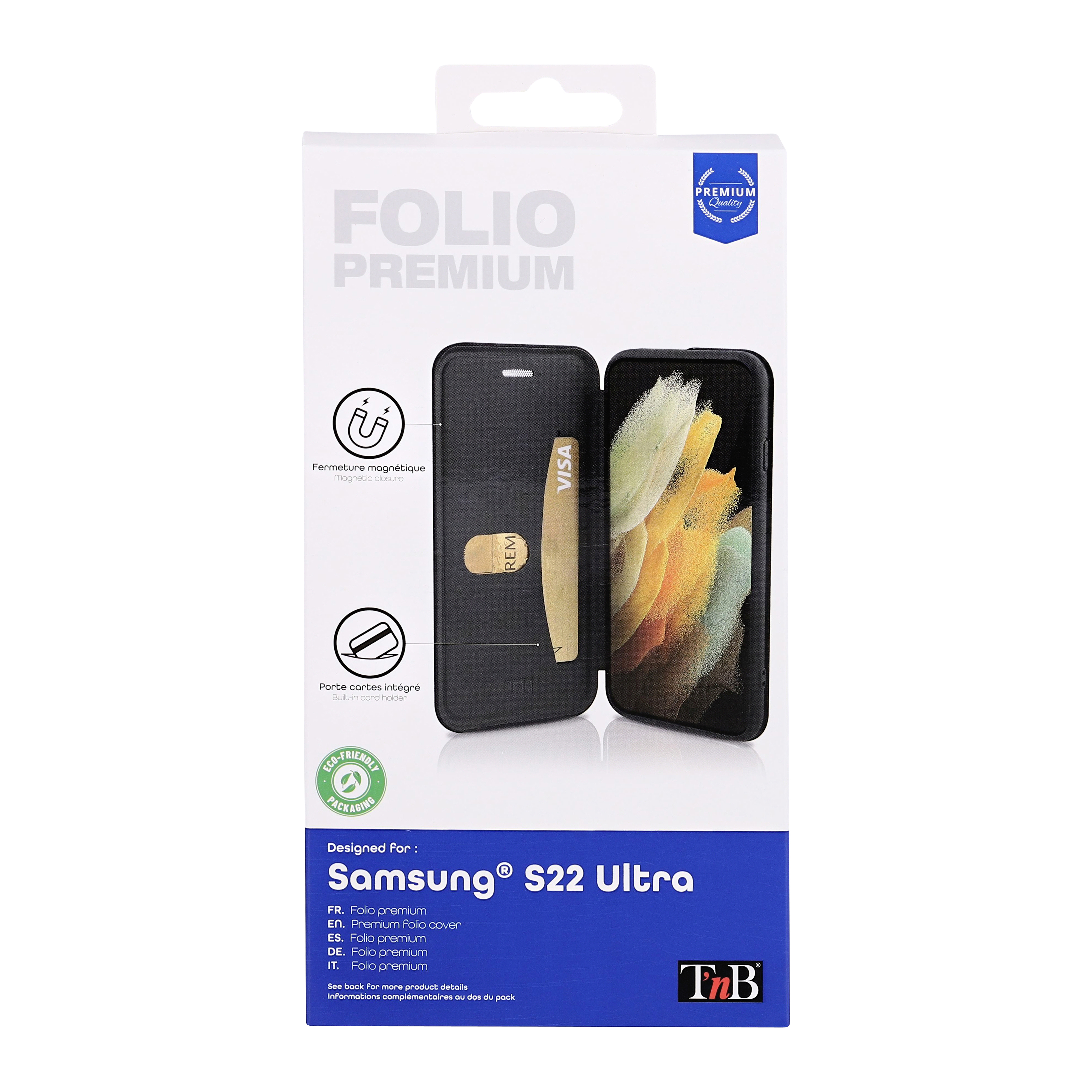 Etui folio premium pour Samsung Galaxy S22 Ultra.2