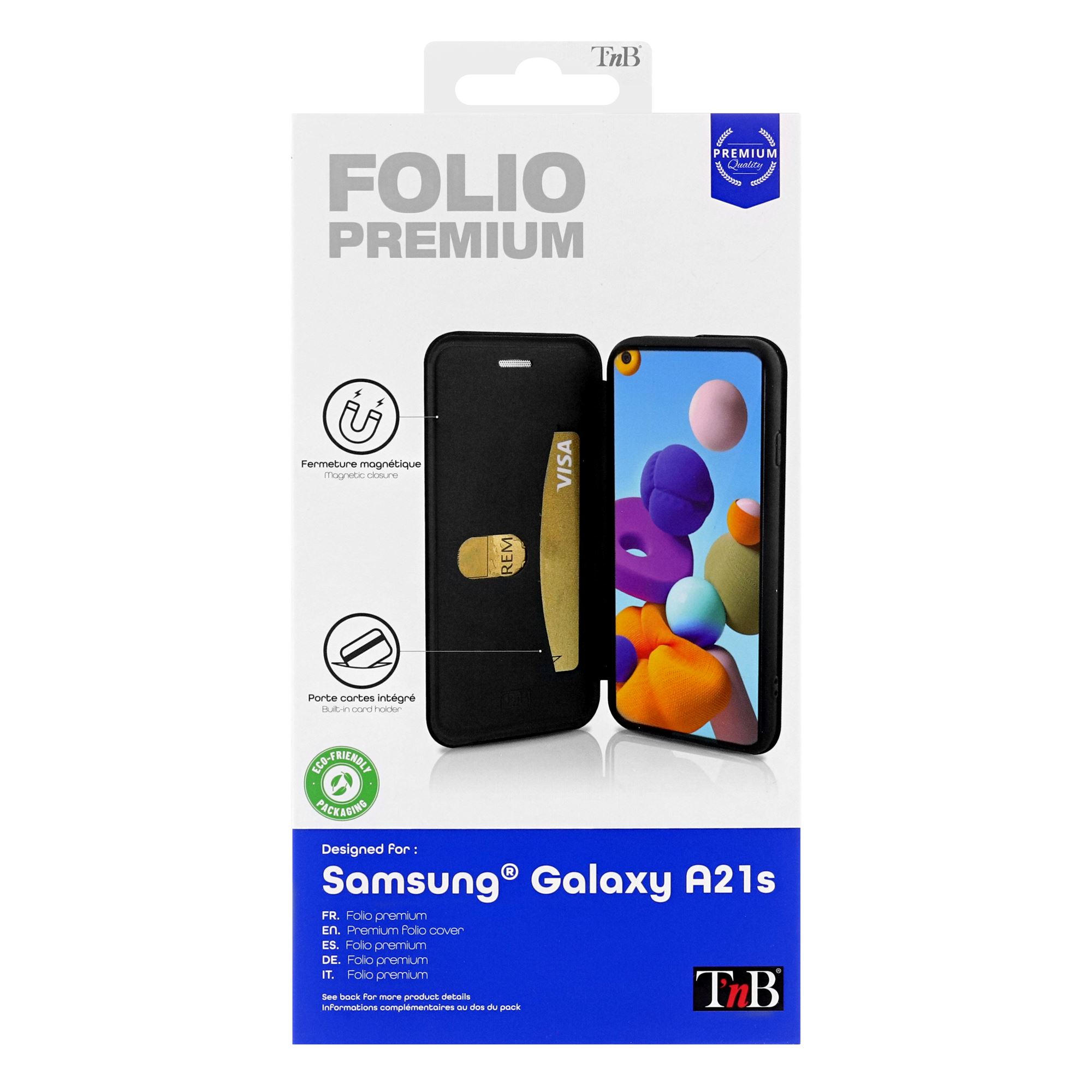 Funda tipo folio premium para Samsung Galaxy A21s.5