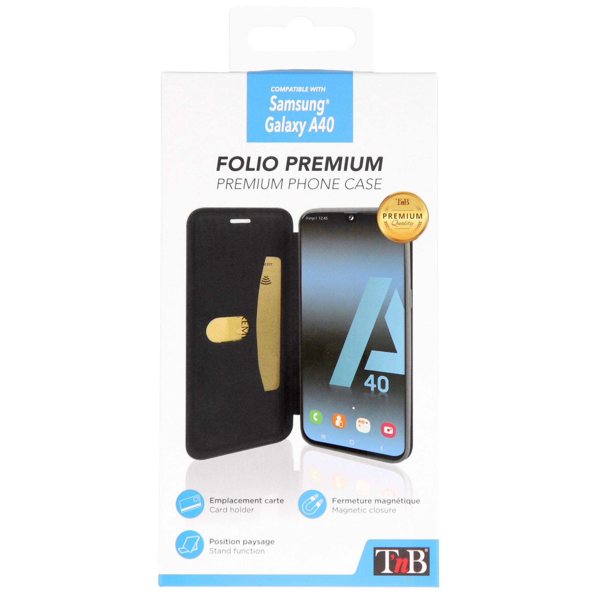 Etui folio premium pour Samsung Galaxy A40.3