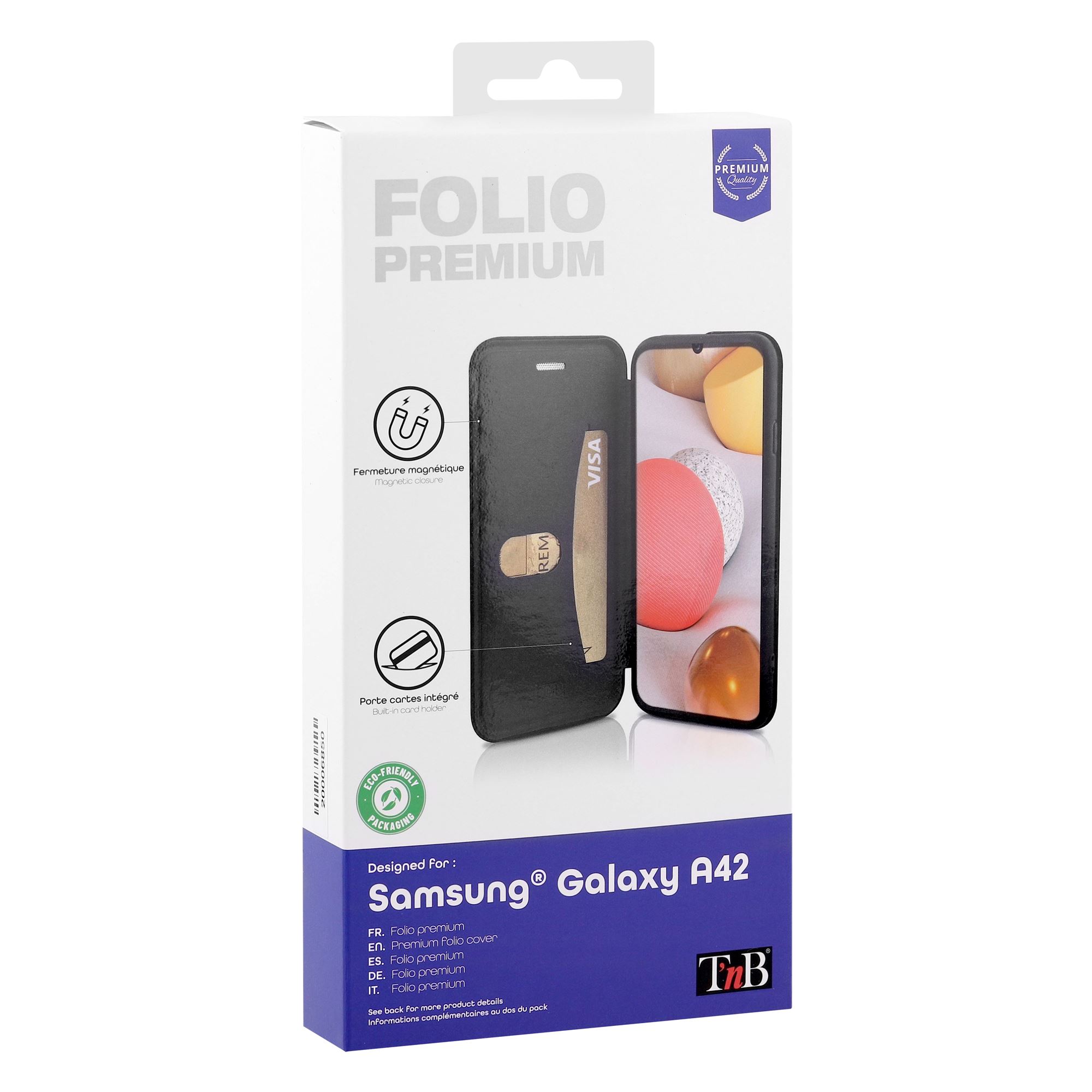 Funda tipo folio premium para Samsung Galaxy A42.4