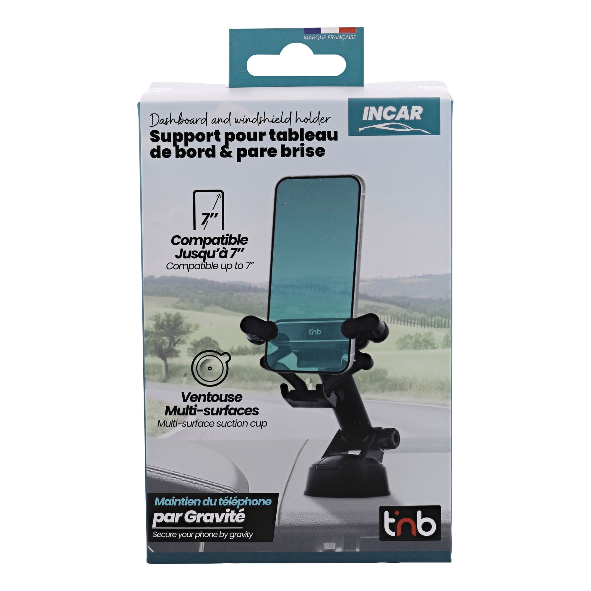 Support ventouse tableau de bord / pare-brise avec système par gravité6