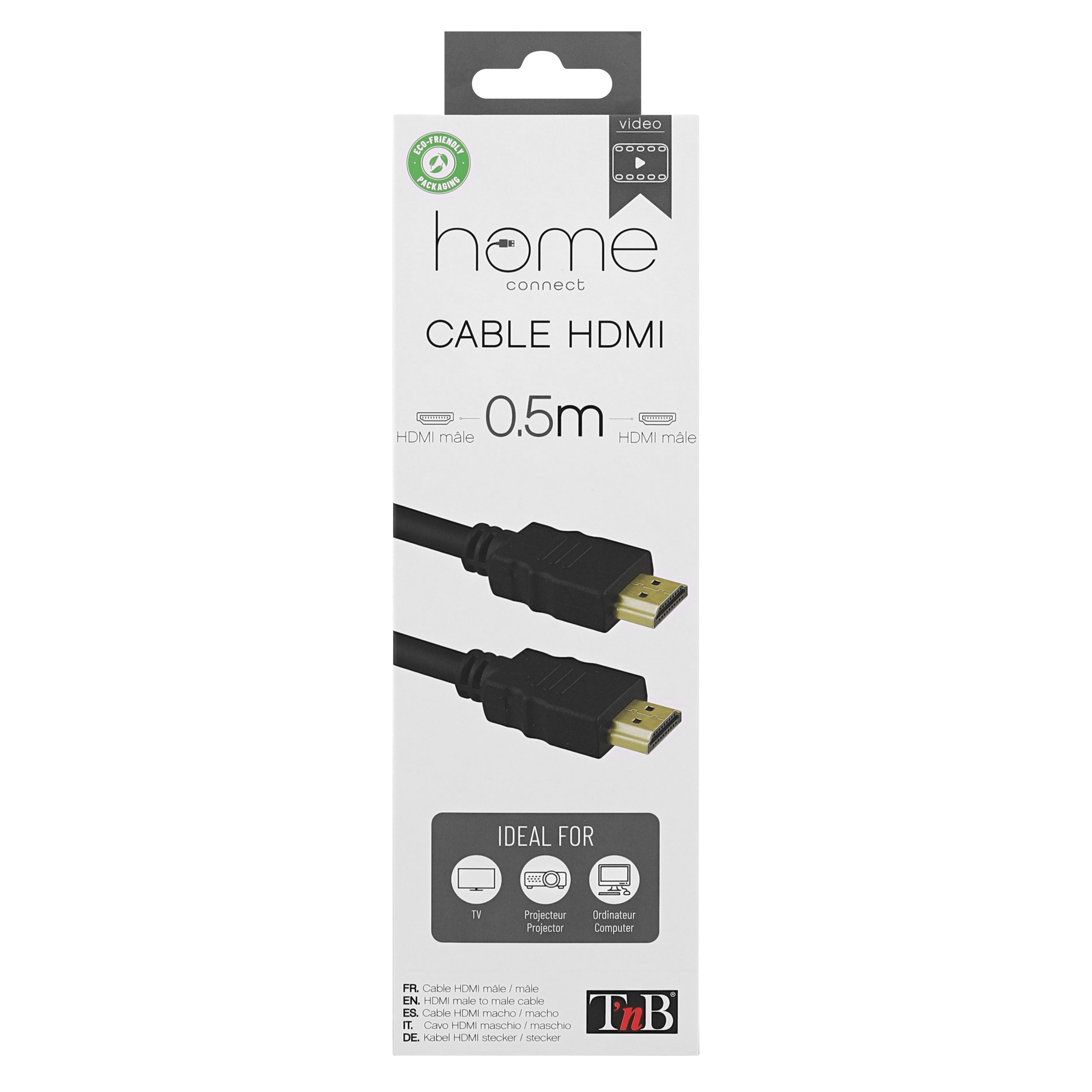 HDMI male / HDMI male cable 0.5m5