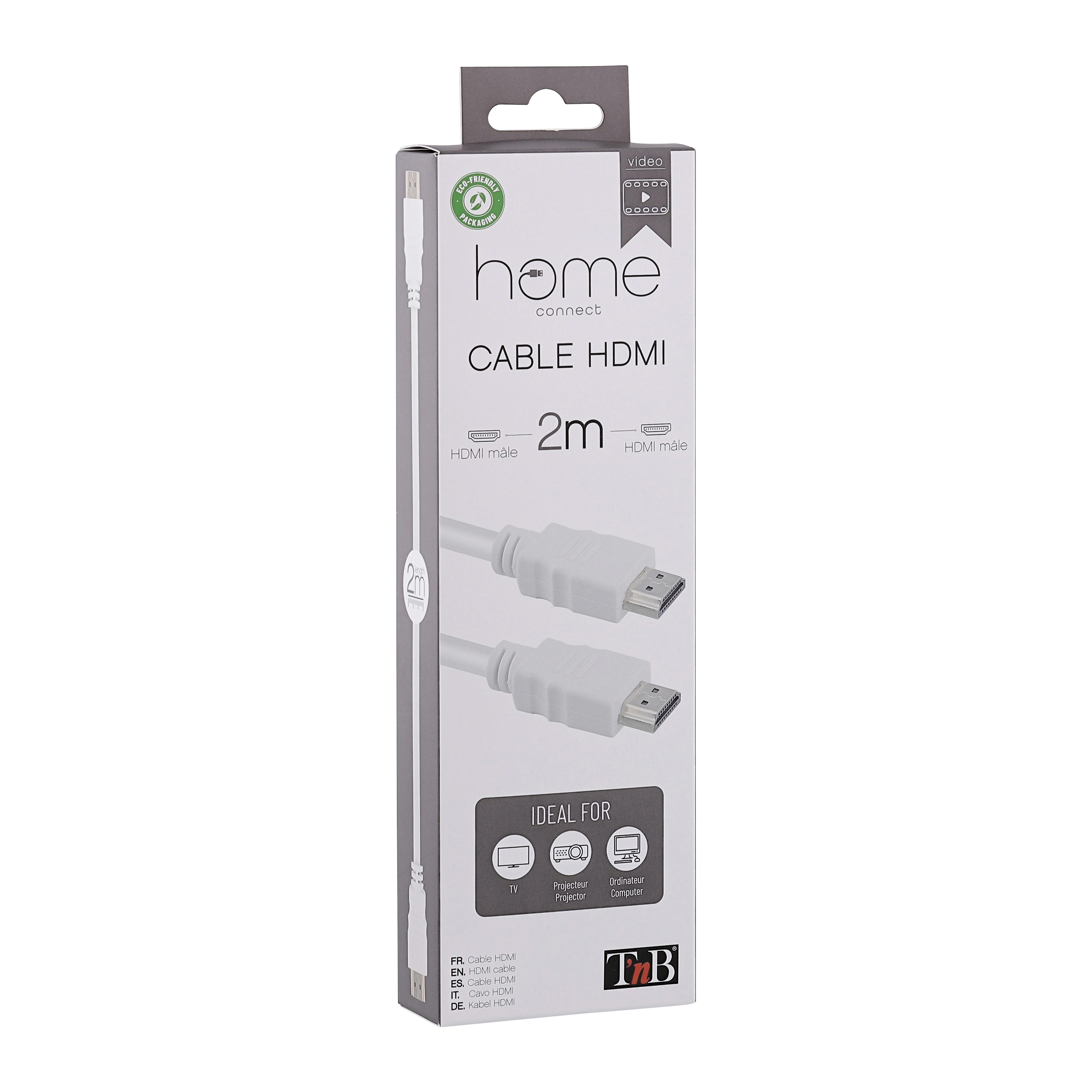 HDMI male / HDMI male cable 2m4