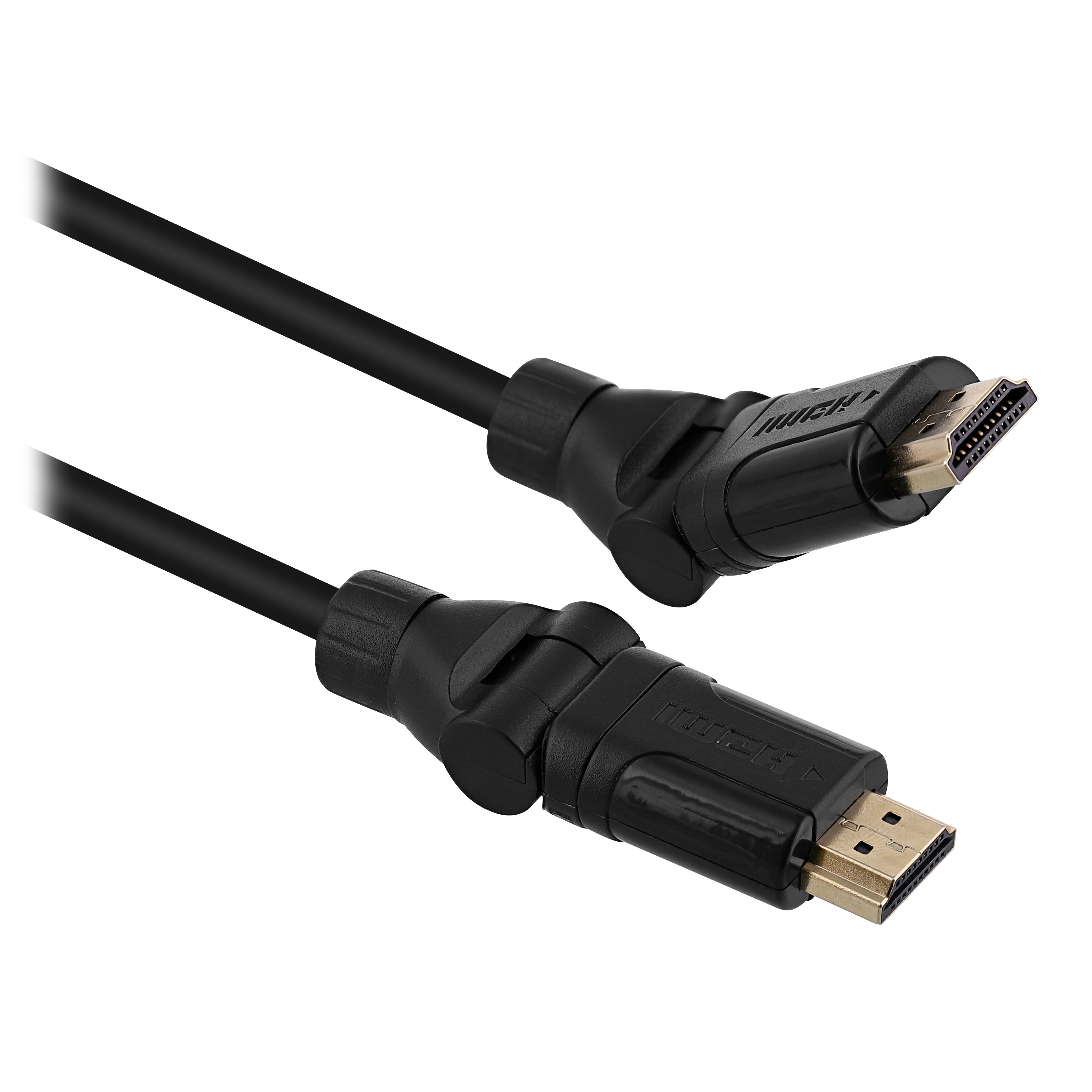 HDMI male / HDMI male 360° cable 2m1