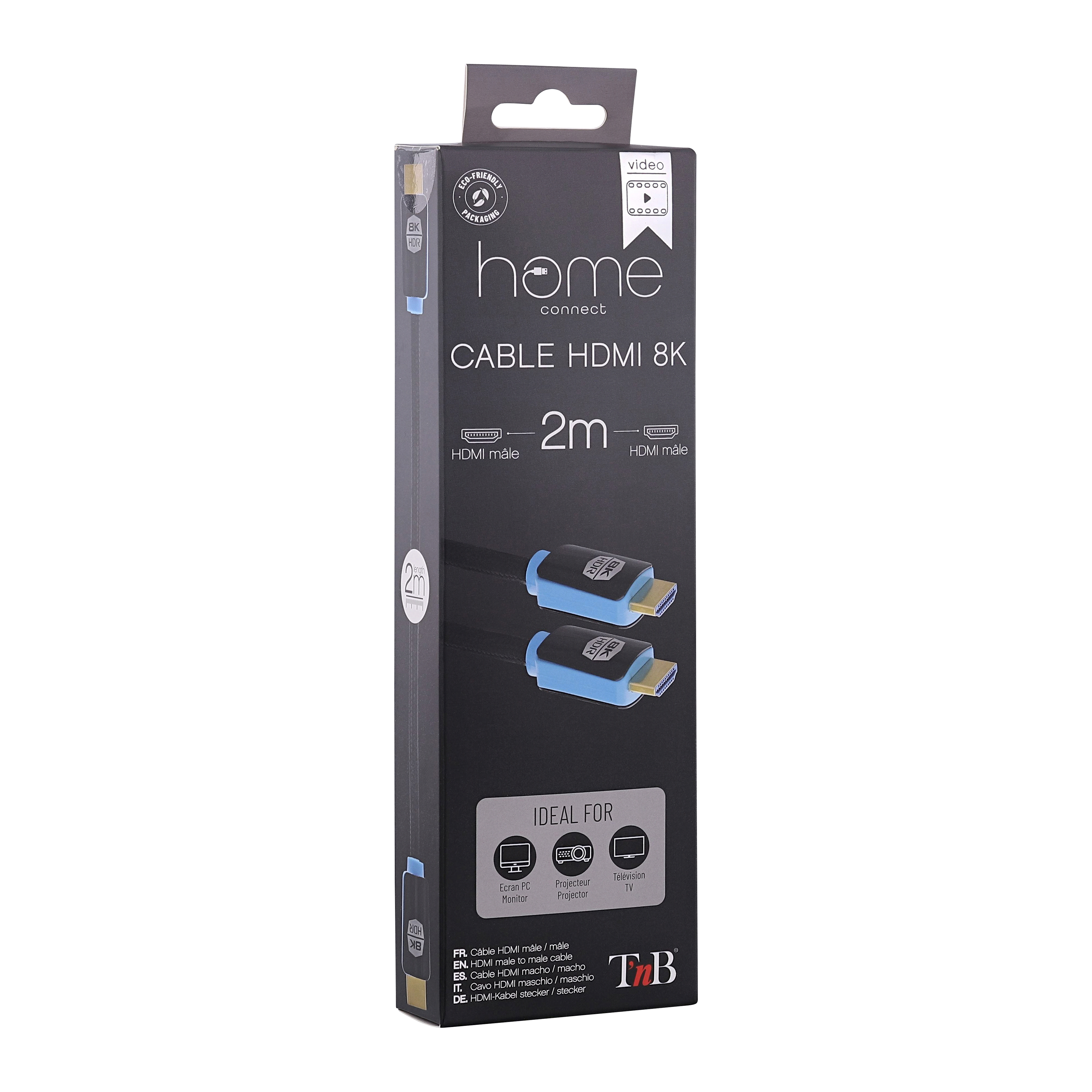 Câble HDMI mâle / HDMI mâle 8K 2m4