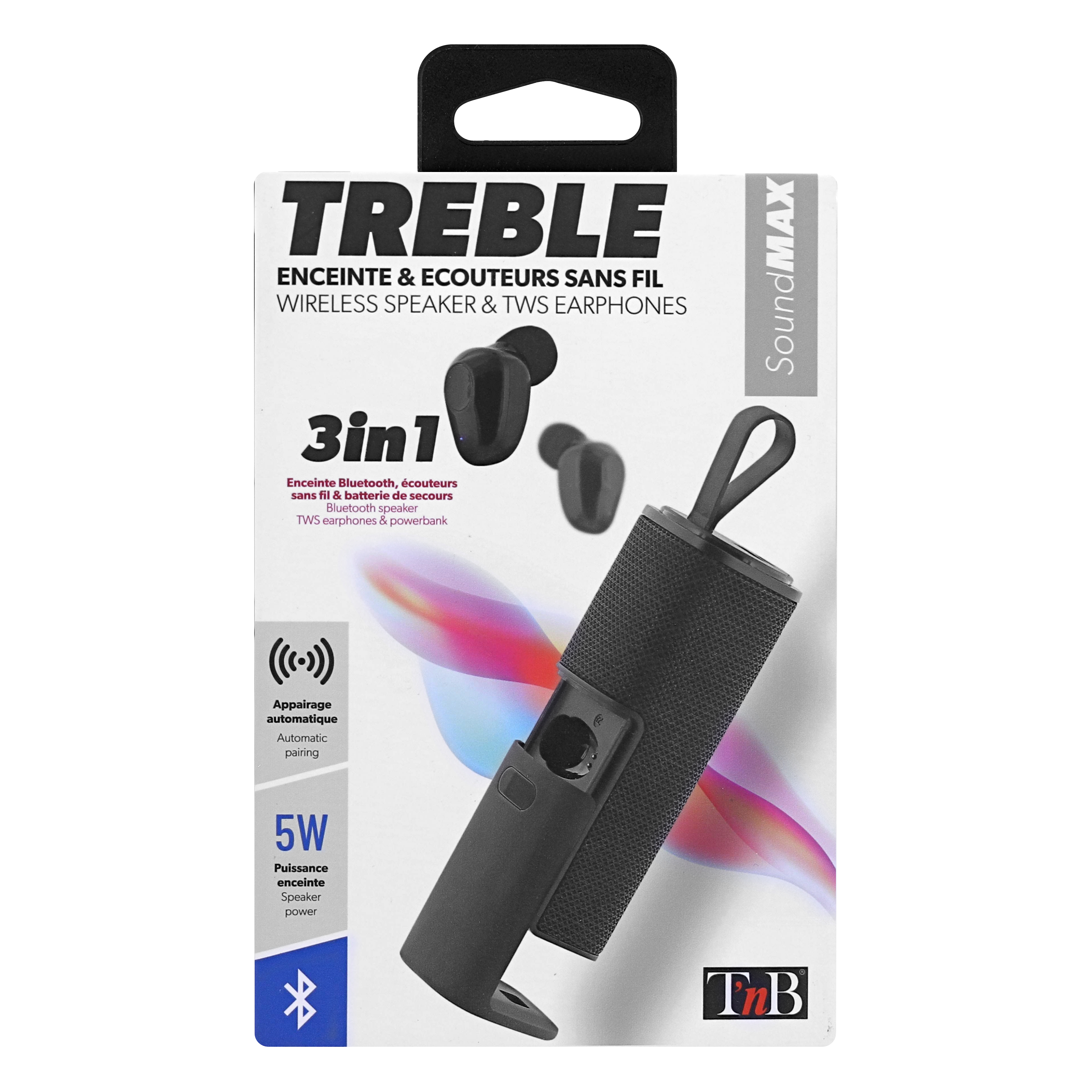 TREBLE wireless speaker + wireless headphones and power bank6