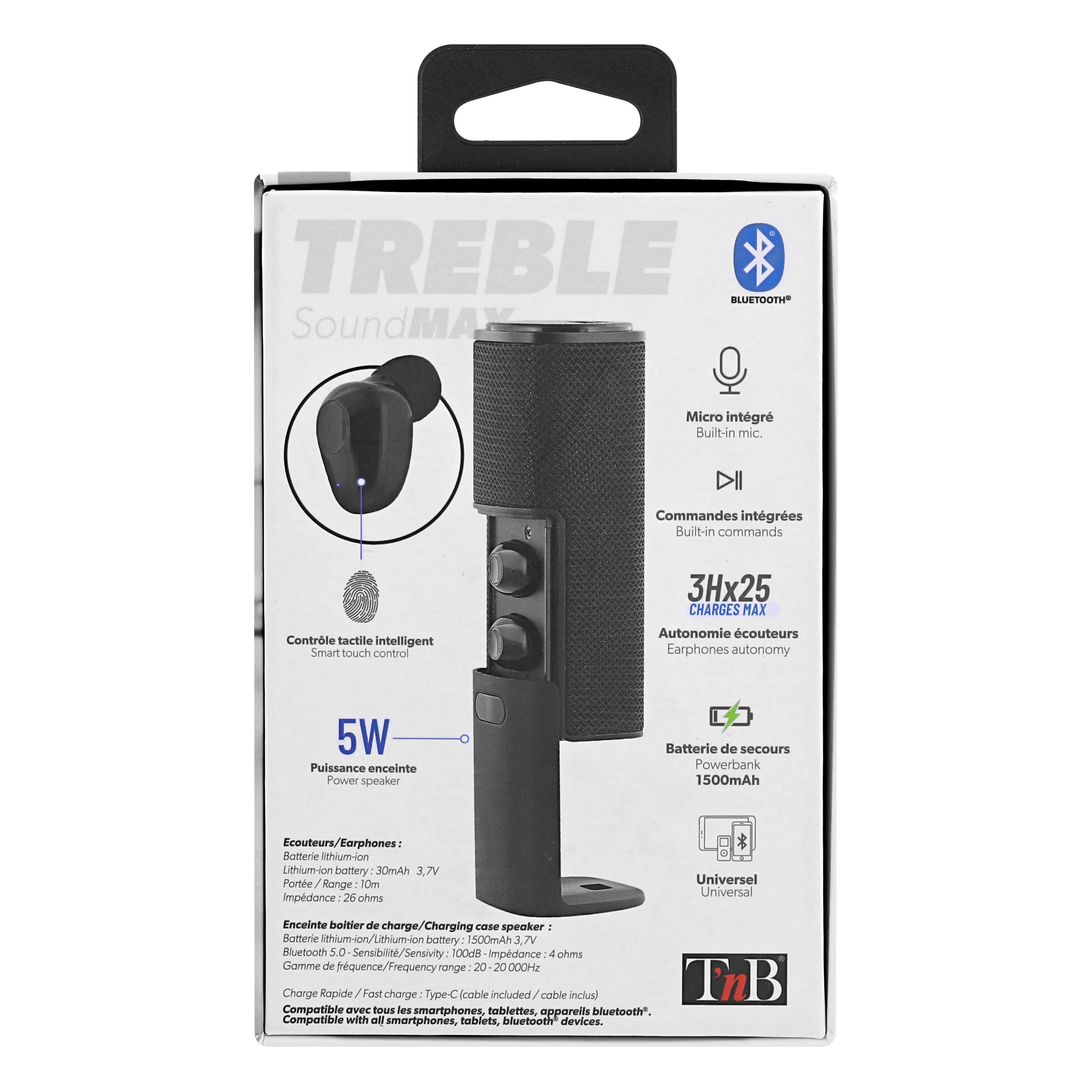 TREBLE wireless speaker + wireless headphones and power bank7