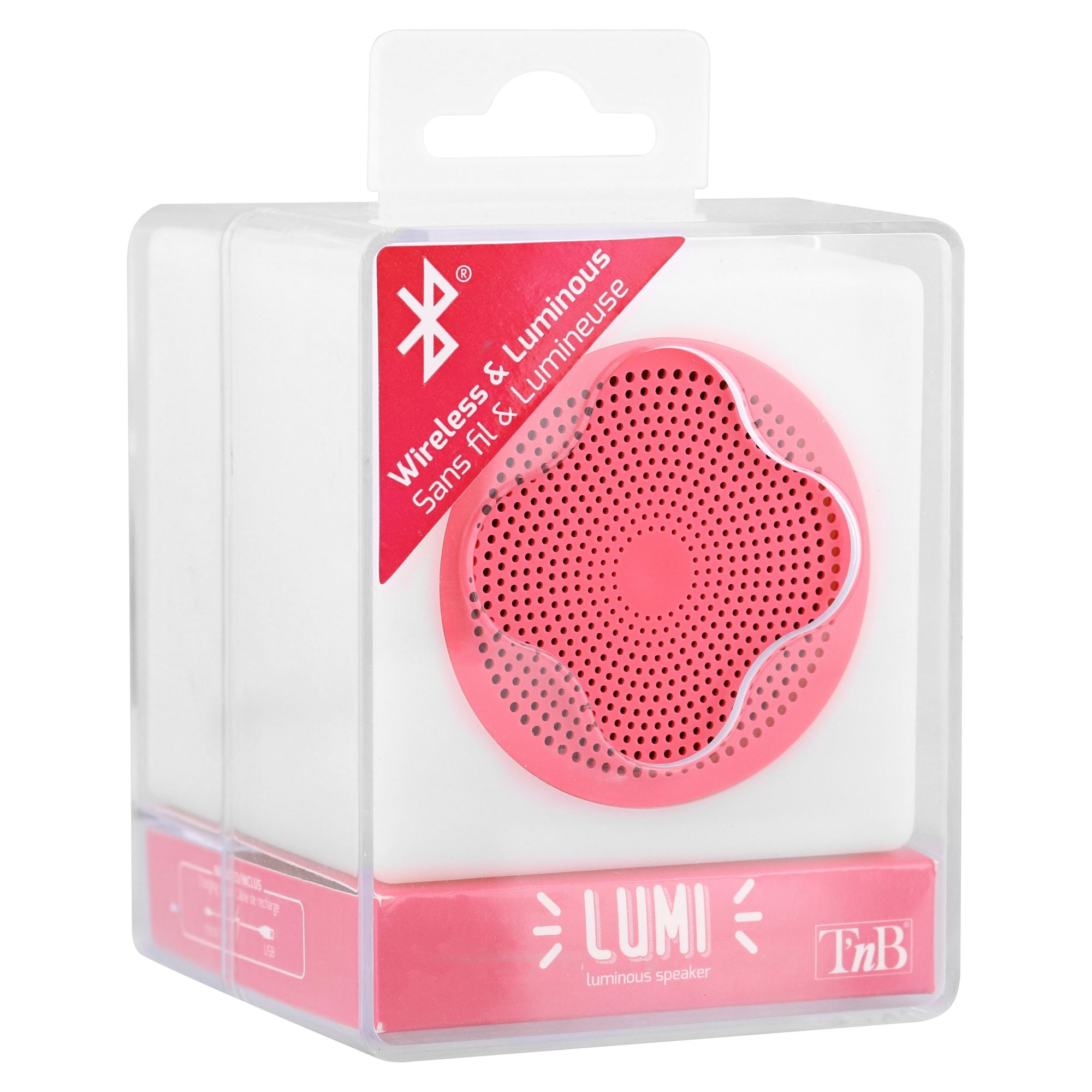LUMI LED wireless speaker pink4