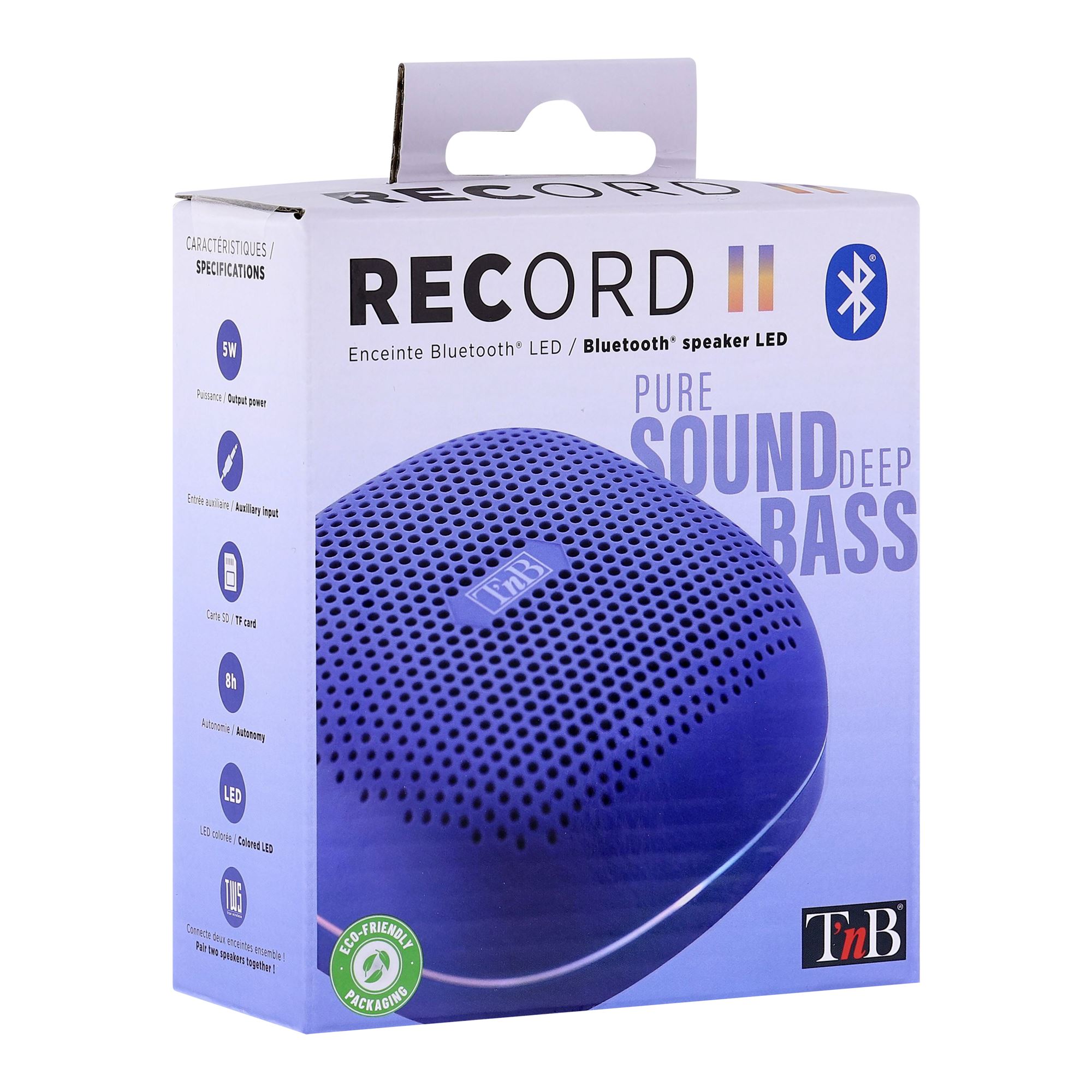 Enceinte sans fil RECORD II LED bleu5